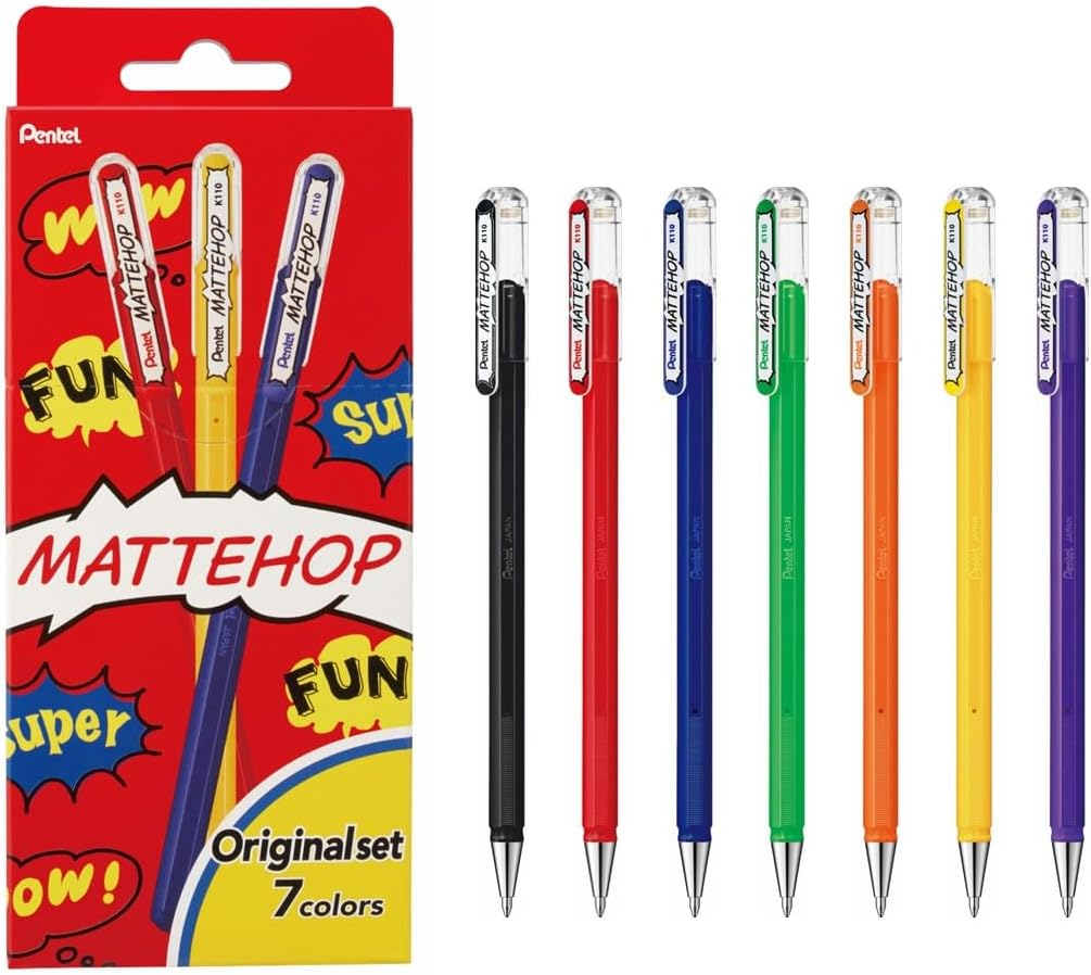 Pentel Color Ballpoint Pen, Matte Hop, Green, 10 Count K110-VD