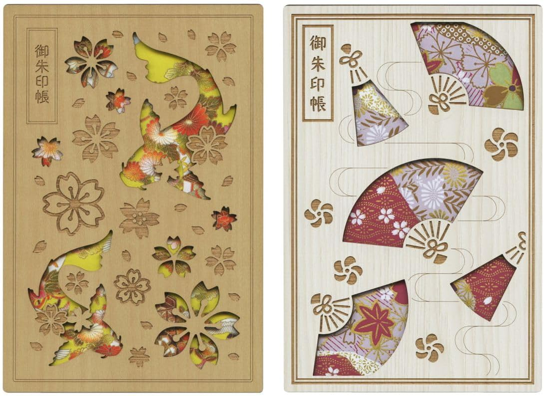 Laser Processing Wooden Cover Goshuin Book [Chiyo Carp] Clean 23112CKO image number 2