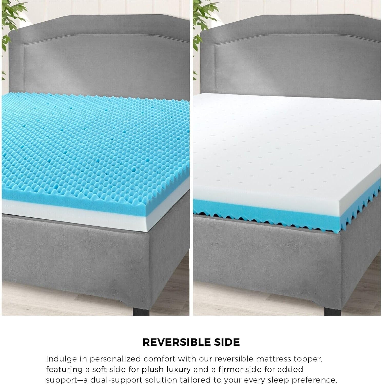 BEDRA BEDDING Memory Foam Mattress 40D Gel-Infused 10CM Thickness, Reversible Cool Gel Bed Topper with Removable Washable Zipper Cover, Non-Toxic & Odorless, King Size, 183CM X 203CM X 10CM image number 6