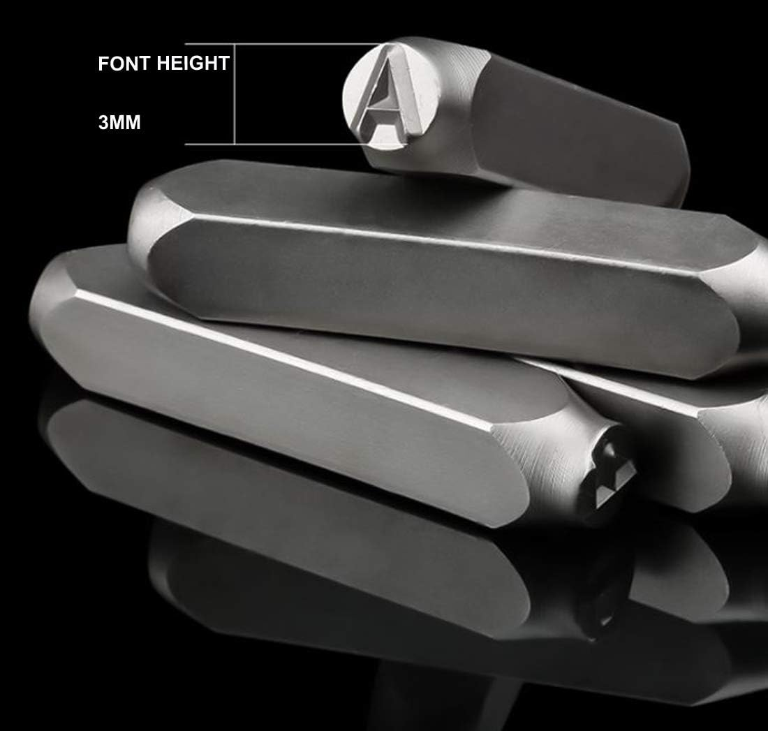 MIKMAYTOO 37-Piece Number & Capital Letter Metal Stamping Kit (A-Z & 0-9 + Love) Punch Perfect for Imprinting Metal, Plastic, Wood, Leather (3MM) image number 2