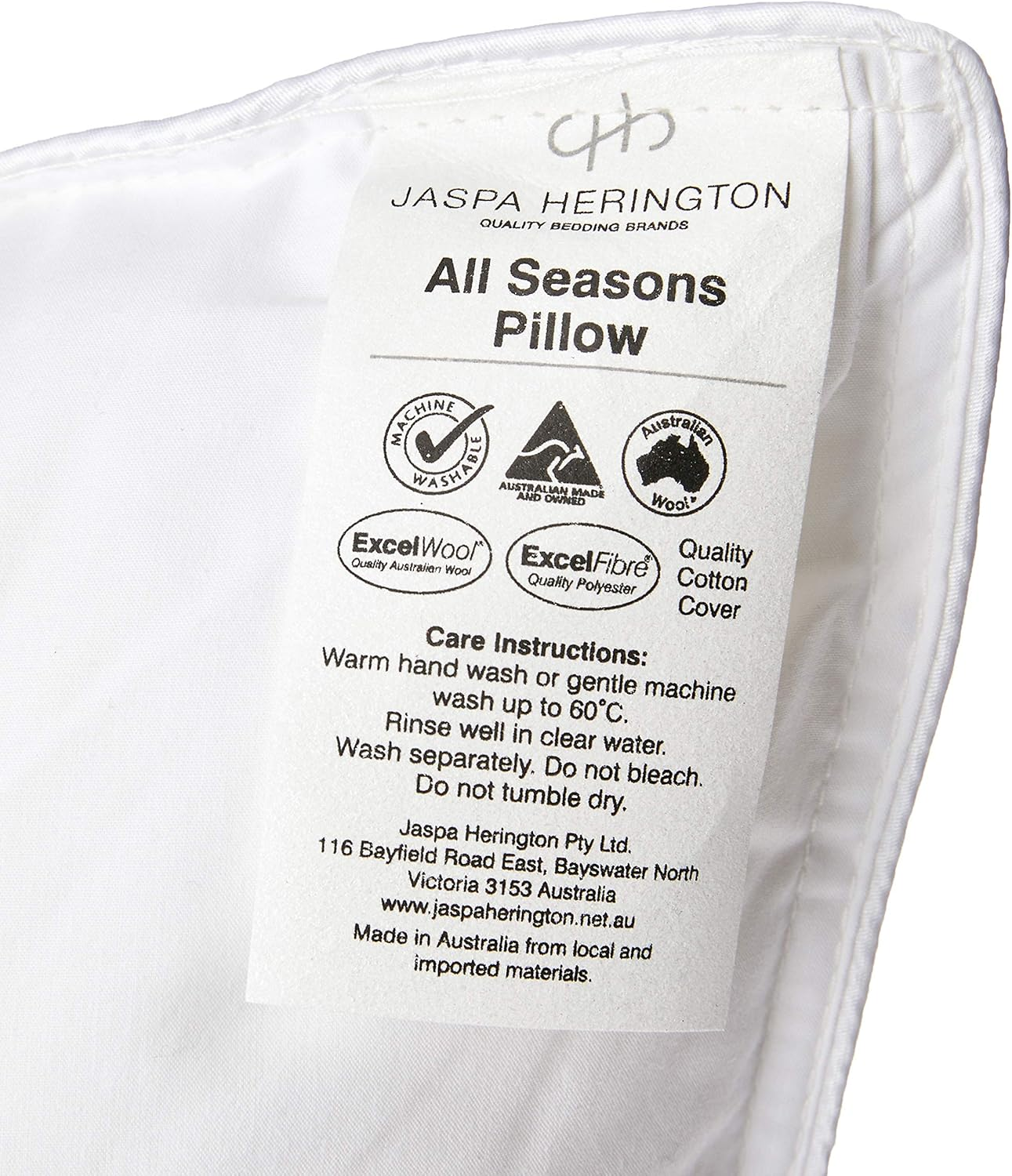 Jaspa Black JBPWAS All Seasons Pillow, White