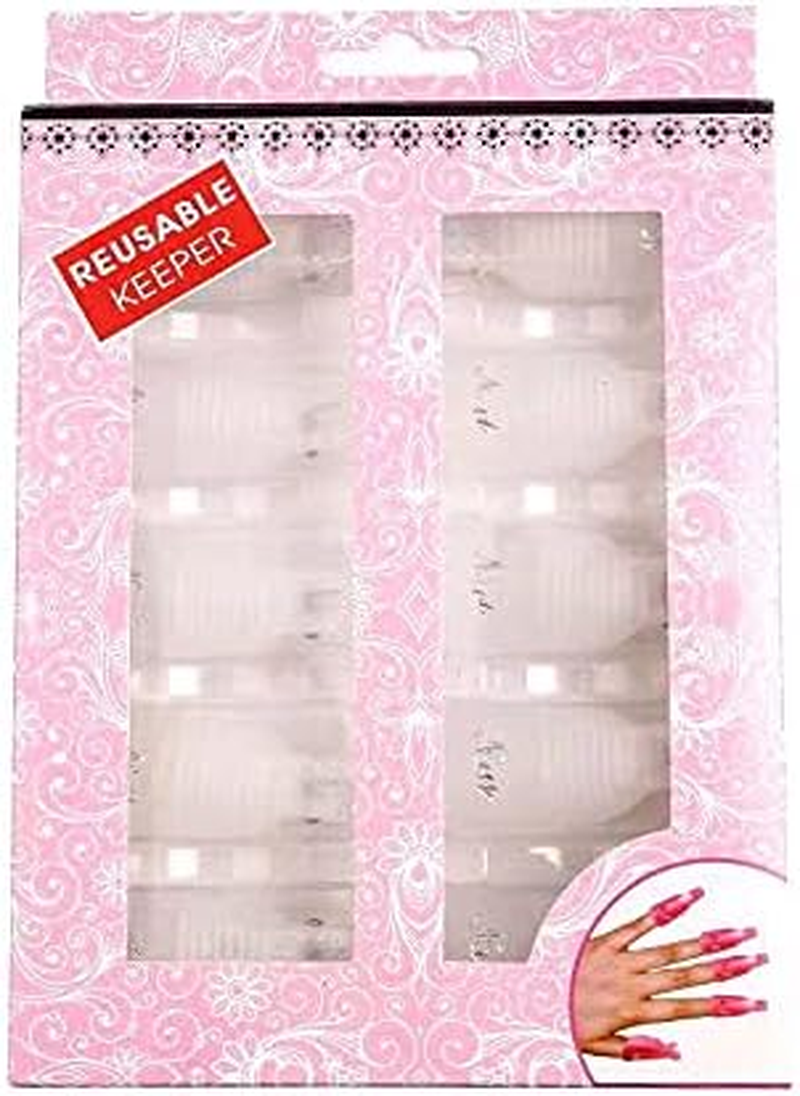 HIGHROCK 10Pcs Acrylic Nail Art Polish Remover Wrap Cleaner Superior Clip Caps (WHITE) image number 3