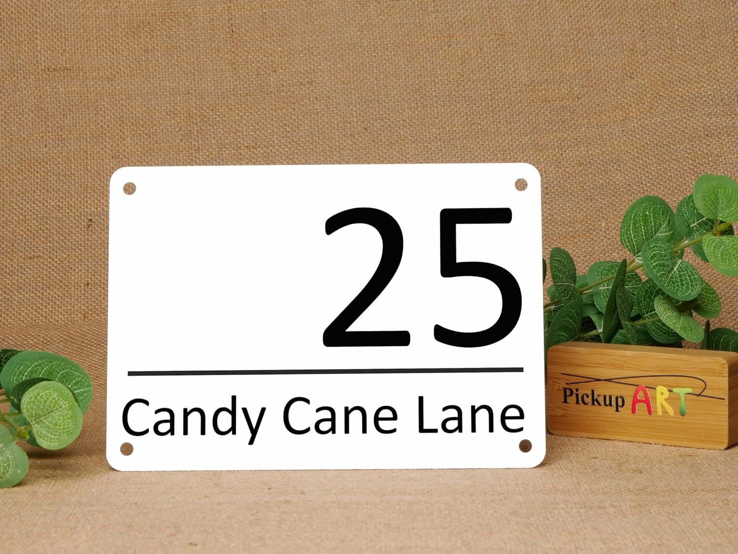 Custom House Number and Street Name Address Sign Plaque Business Address (With Self-Adhesive at Back, 20X28Cm) image number 3