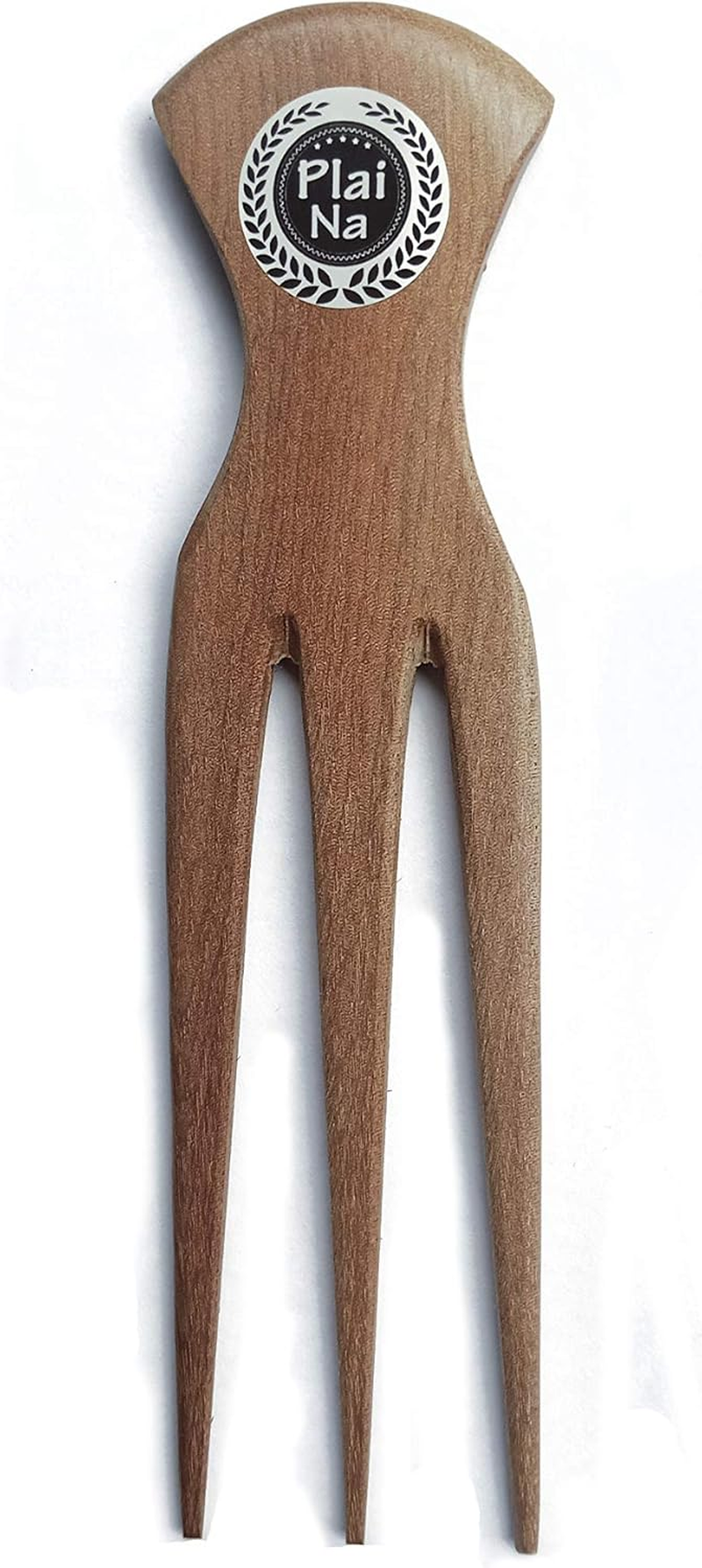 Plai Na Wooden Afro Pick for African Hair | Parting Comb for Braiding Three Tooth Cornrows Stylist image number 5