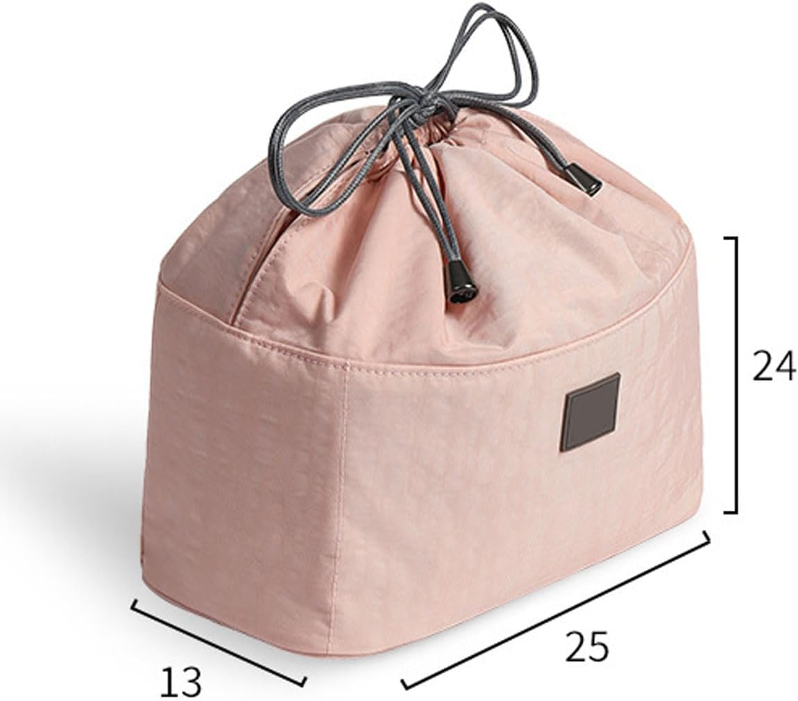 DDPOND Large-Mouth Cosmetic Bag,Portable Toiletry Pouch,Large Capacity Travel Makeup for Purse (Grey) image number 2