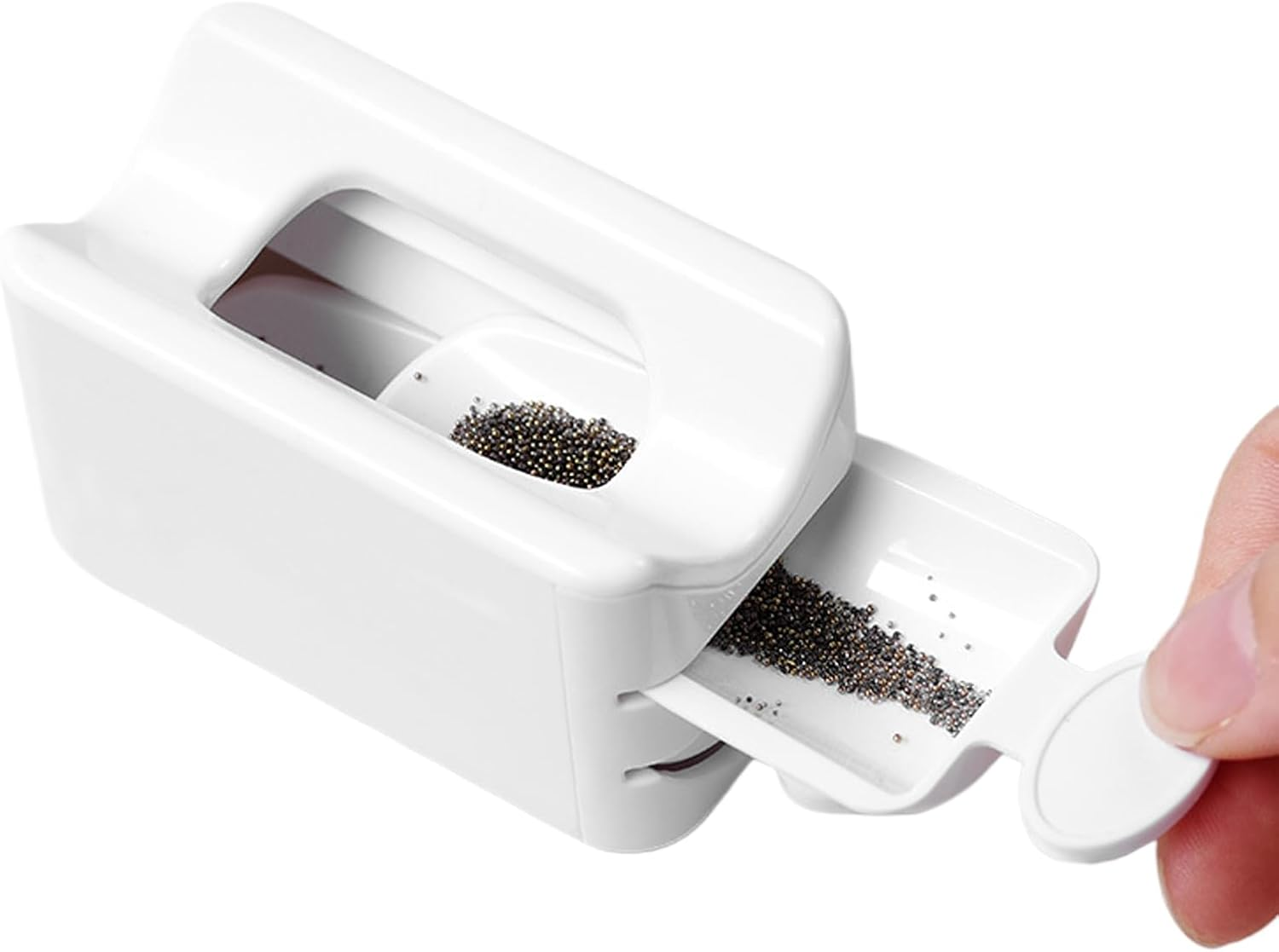 French Tip Nail Dipping Powder Collector Kit with Spoon and Funnel, Nail Dip Powder Recycling Tray, Glitter Catcher Tray for Nails, Manicure Accessories image number 1