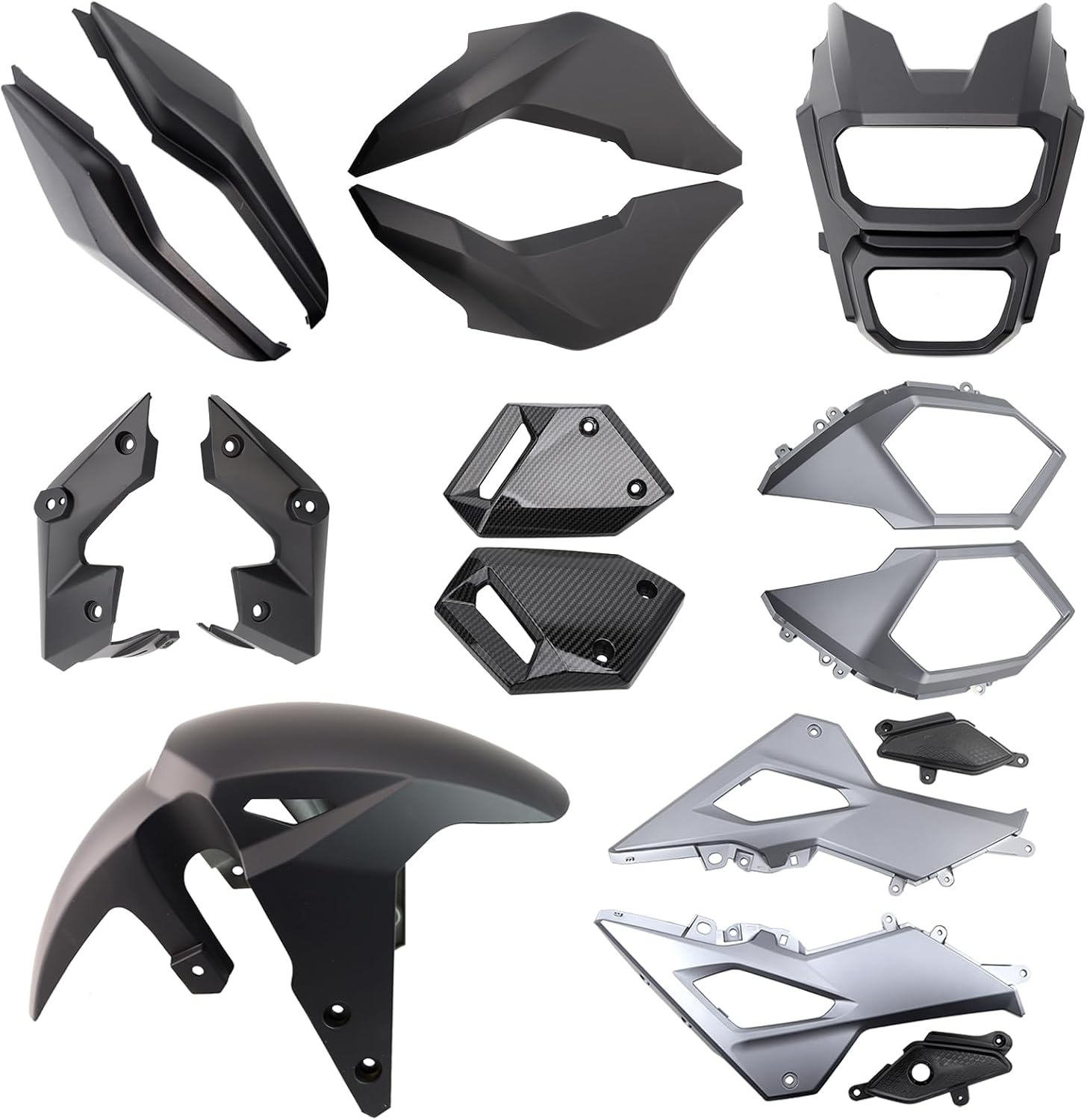 Mokuo Motorcycle Fairing Kits Compatible with Honda Grom MSX 125 2017-2020,Black Color image number 2