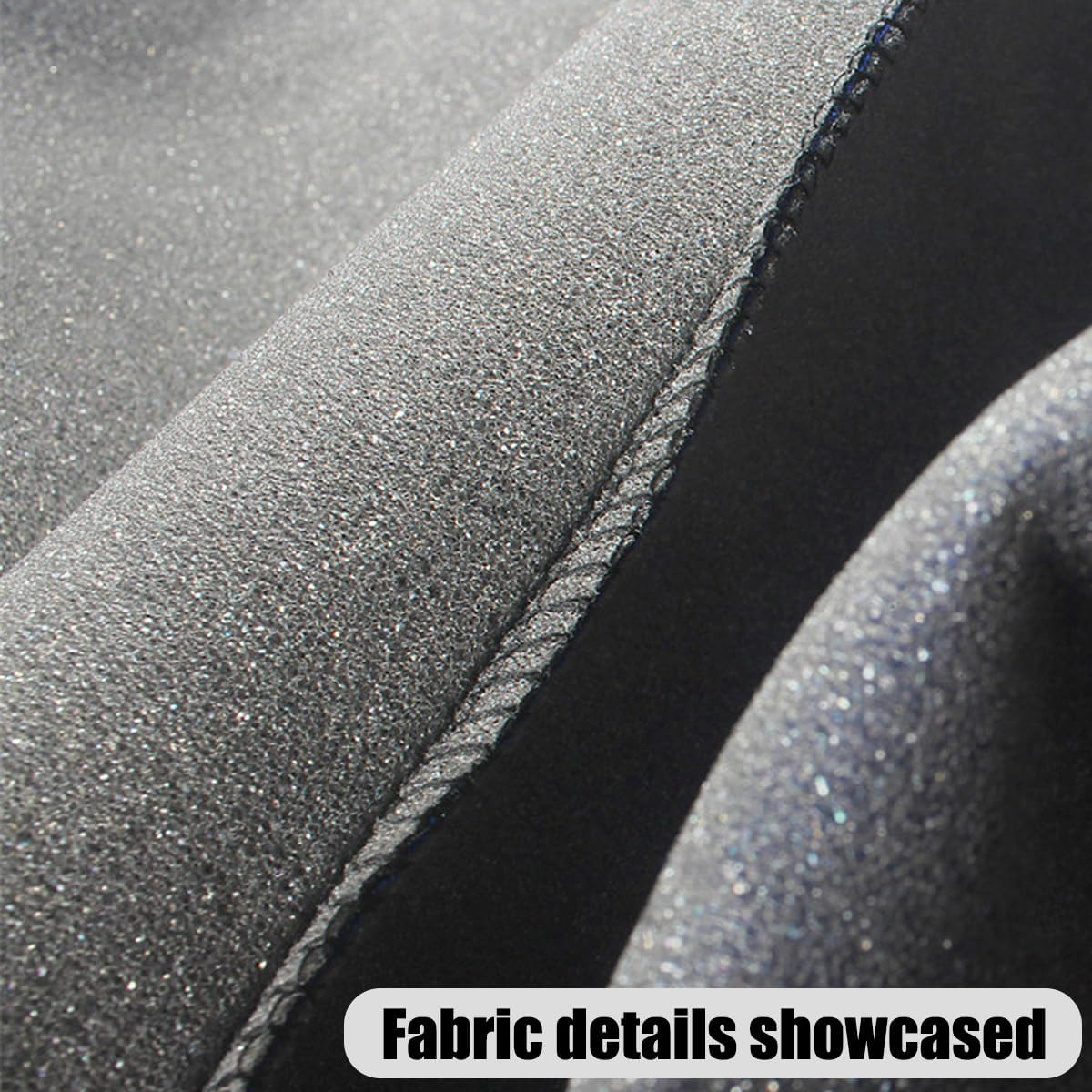 BELOMI Car Seat Covers Full Set, Breathable Premium Cloth Automotive Seat Cover, Universal Front and Rear Seat Covers, Easy to Install Car Accessories for Most Cars Trucks SUV (Gray)