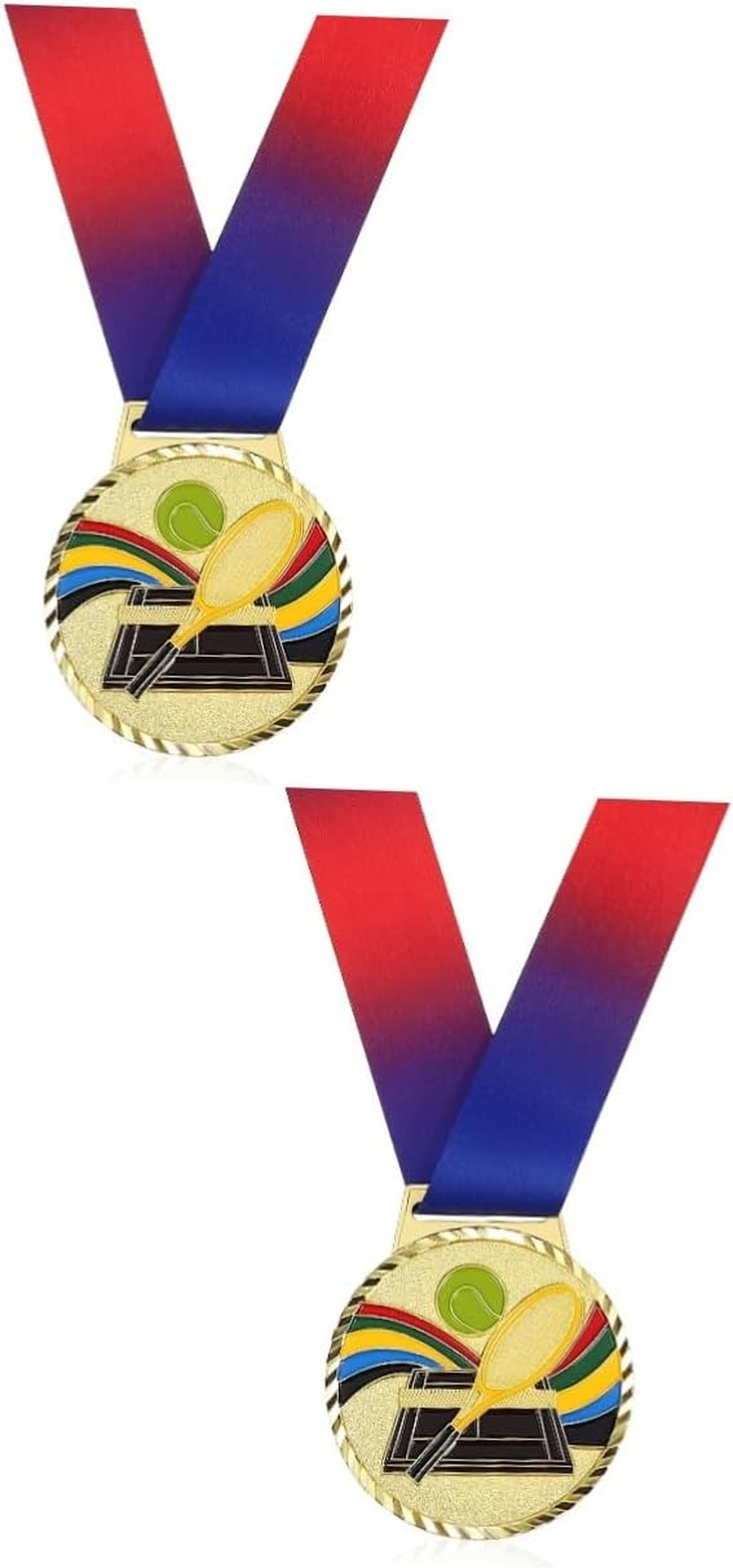 Healeved 2Pcs Sports Medals Tennis Medal Award Boys and Girls Party Favors Sports Event