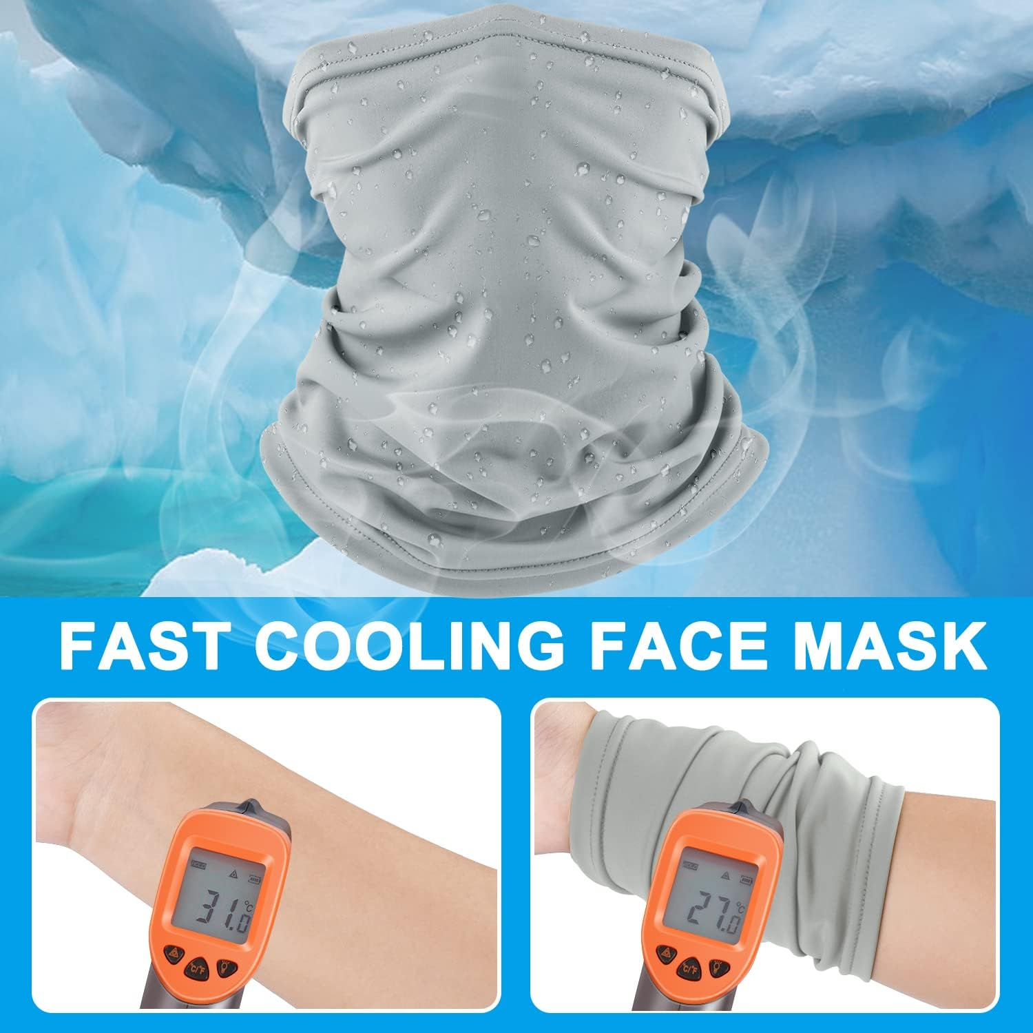 Leonids 2 PACK Protection Neck Gaiter for Men Women, Multifunctional Face Cover Bandana Uv/Dust Protection Windproof Ski Mask Face Cover image number 1