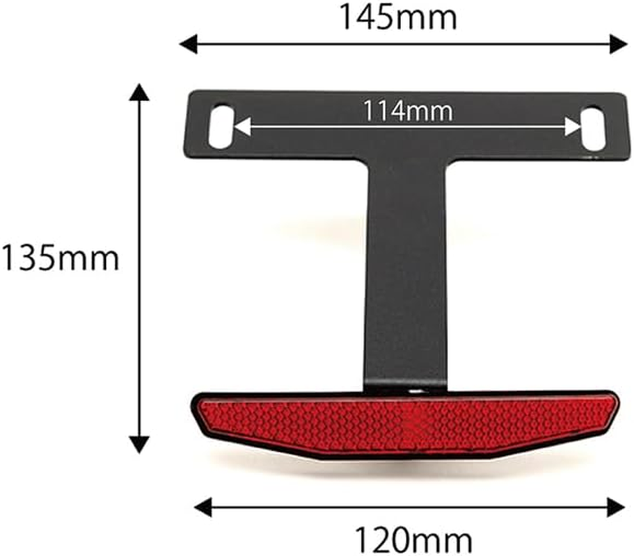 Slim Reflector Kit, Universal License Stay, Reflector, Black, Stylish, Lightweight, License Plate, License Plate, AINET, Motorcycle, Custom Parts