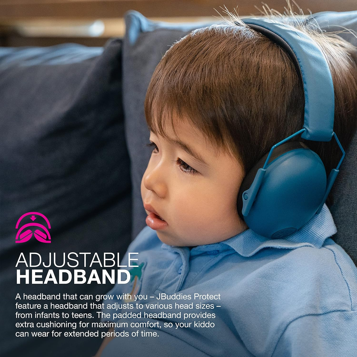 Jlab Jbuddies Protect Earmuffs | Adjustable Headband for Infants to Teens | Hearing Protection image number 5