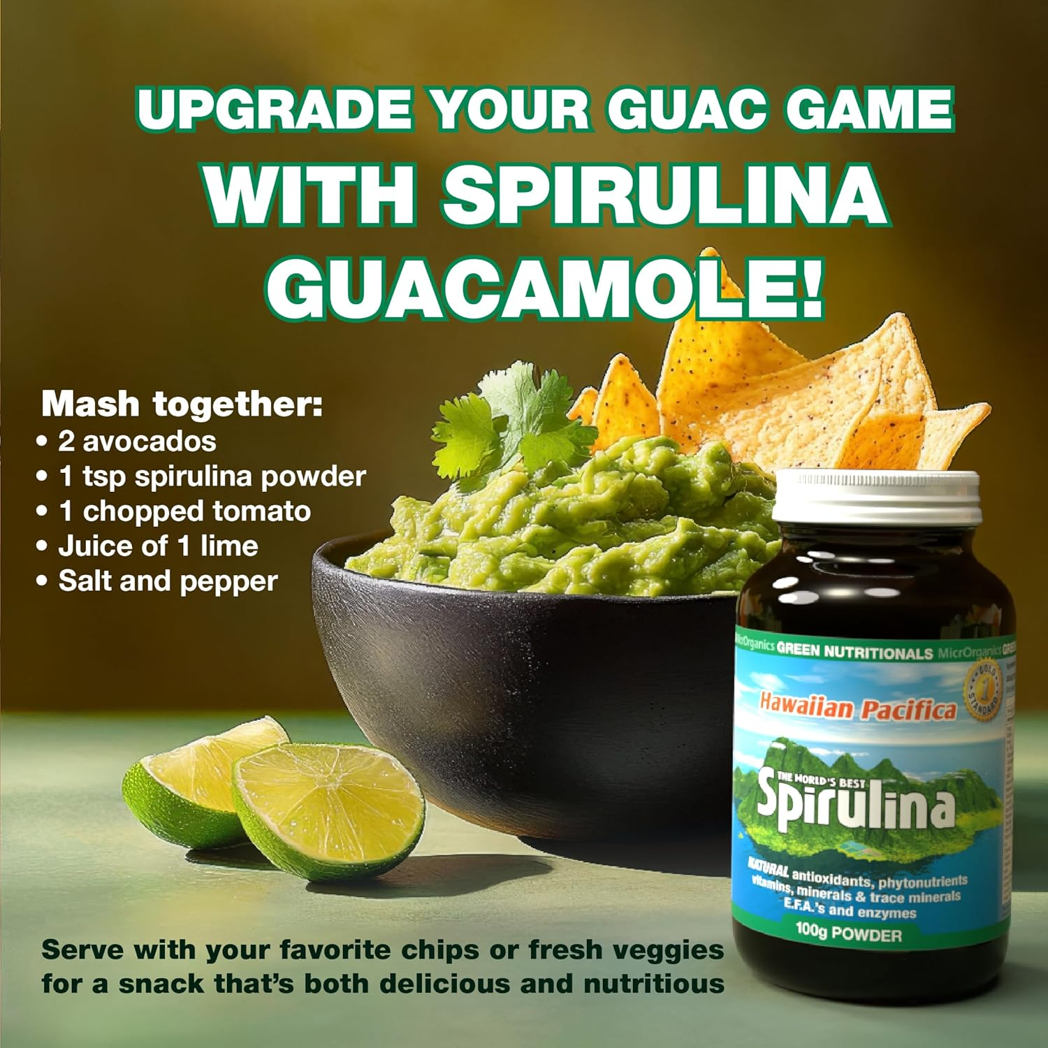 Green Nutritionals Hawaiian Pacifica Spirulina 2000 Tablets - Vegan Friendly image number 4