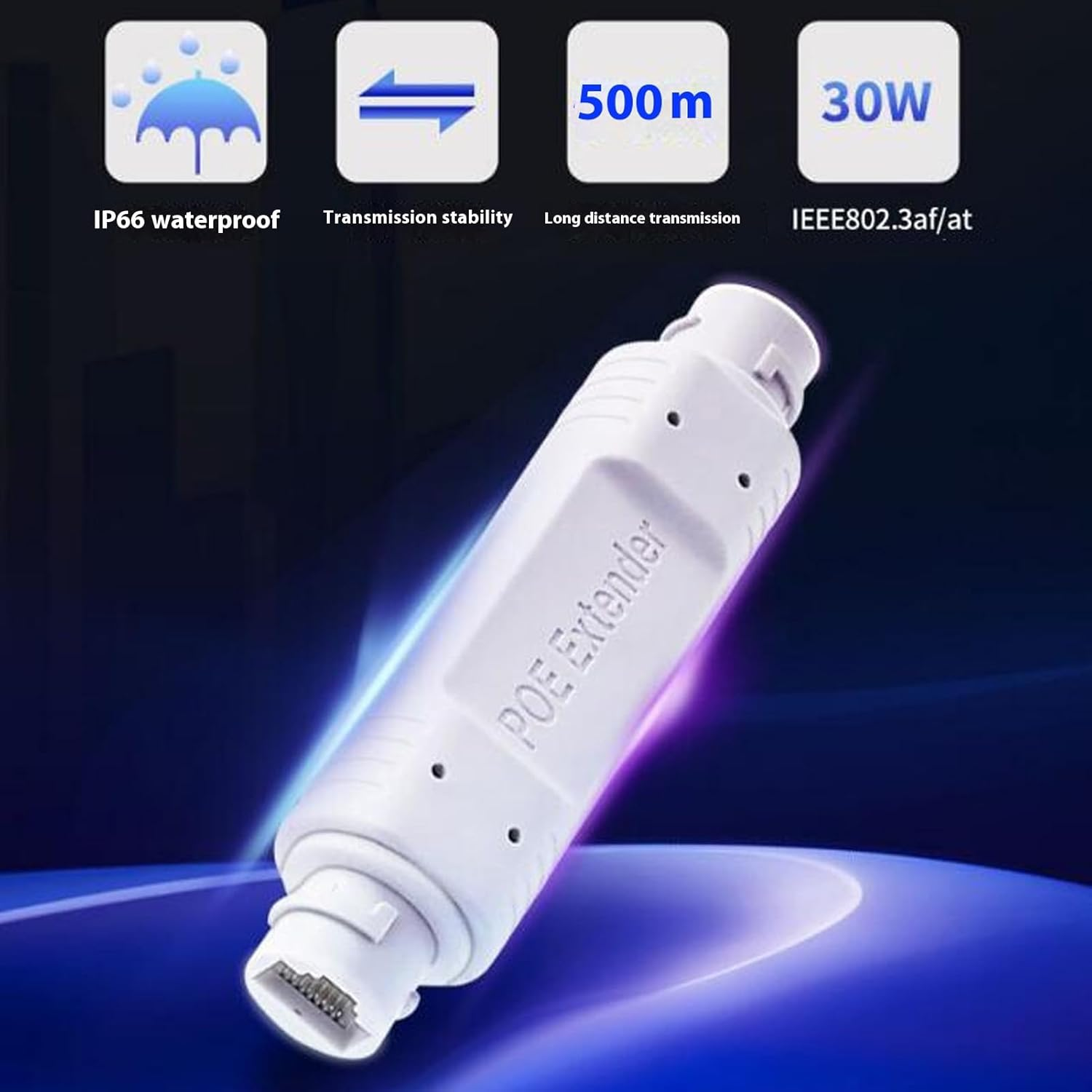 Dpofirs POE Extender 1000Mbps, Water Proof Long Distance POE Repeater with POE Network Series Connection, Plug and Play image number 6