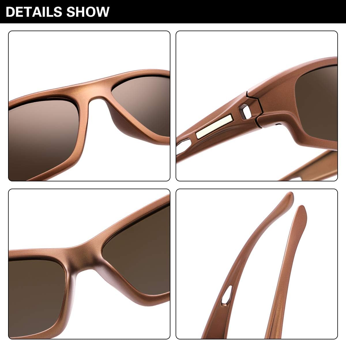 MIRYEA Polarized Sports Sunglasses for Men Women Cycling Running Driving Glasses image number 2