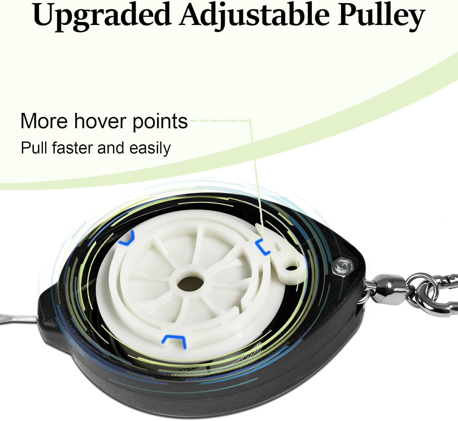 ZUZUAN 2 Pack 2024 Upgraded Heavy Duty Retractable Plant Hanger，Plant Pulleys for Hanging Plants,Easy to Raise and Lower,Auto Lock,Adjustable Hook for Garden Baskets Pots,Birds Feeder,Black - 3Pcs Balck image number 2