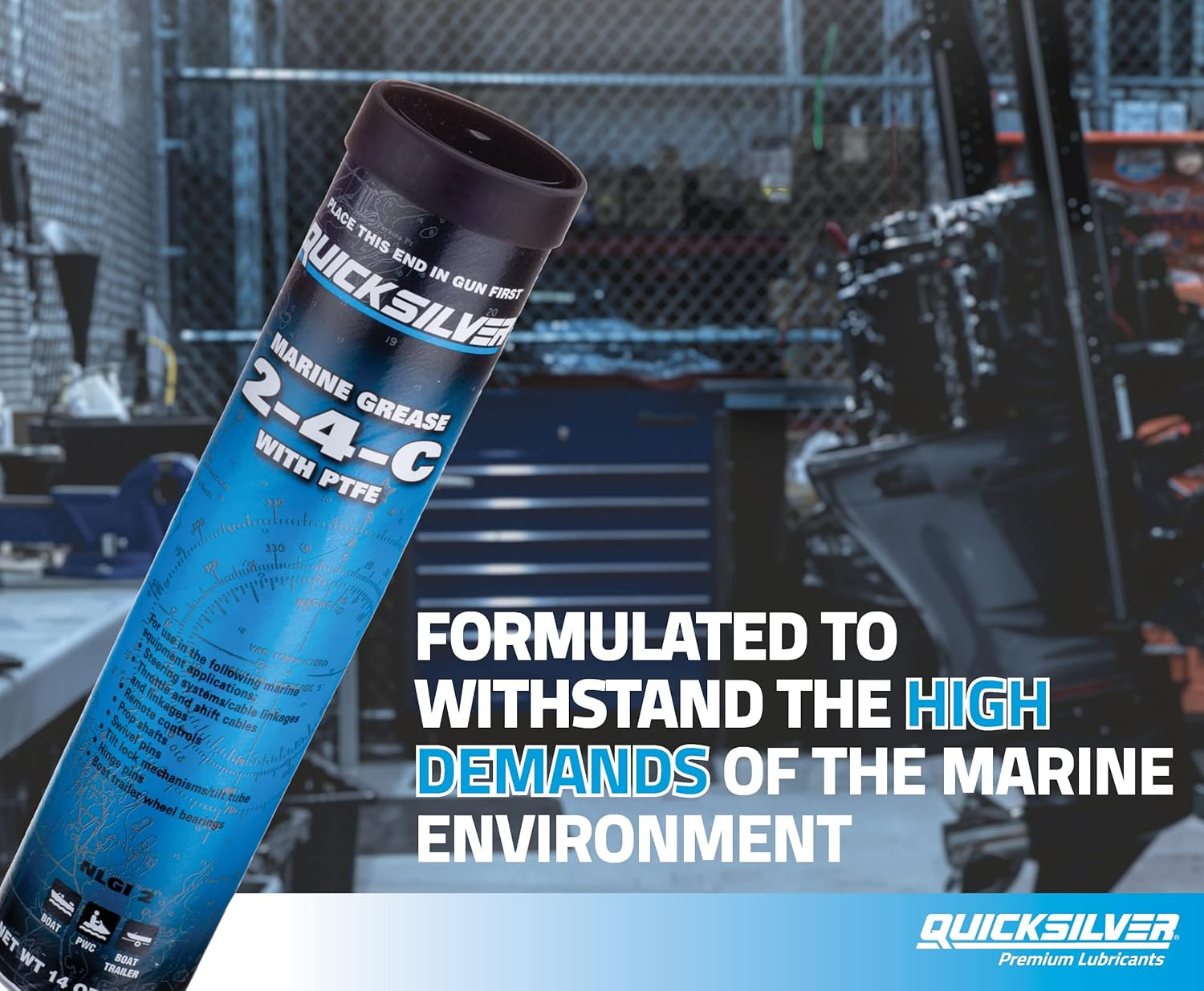 Quicksilver 802861Q1 2-4-C Marine Grease/Lubricant with PTFE 89 Ml image number 2