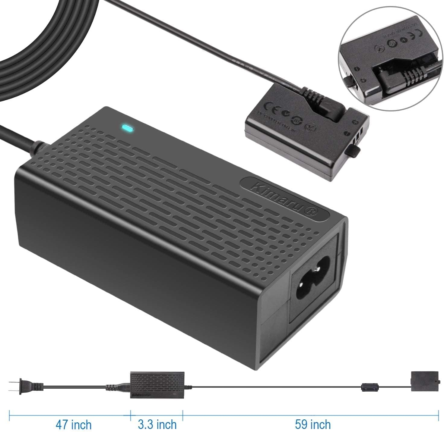 Kimaru ACK-E10 AC Power Adapter DR-E10 DC Coupler LP-E10 Dummy Battery Kit for Canon EOS Rebel T3 T5 T6 T7 1100D 1200D 1300D 1500D 2000D,Kiss X50 X70 X80 X90 Cameras. image number 4