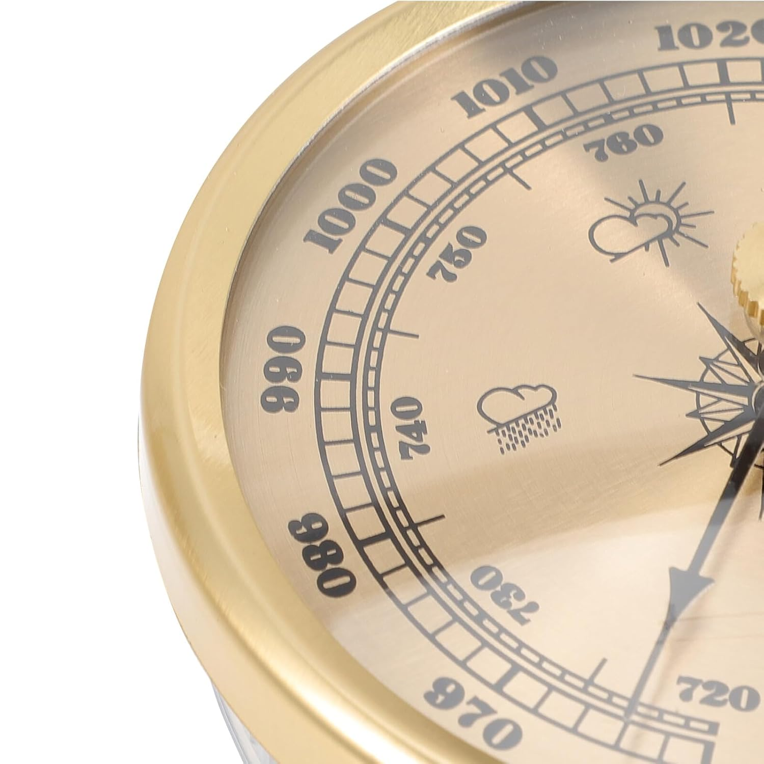 Ifundom Adjustable Dial Aneroid Barometer for Home and Outdoor Use Compact Weather Pressure Gauge with Plastic and Metal Construction Multifunctional Weather Forecast Tool image number 2