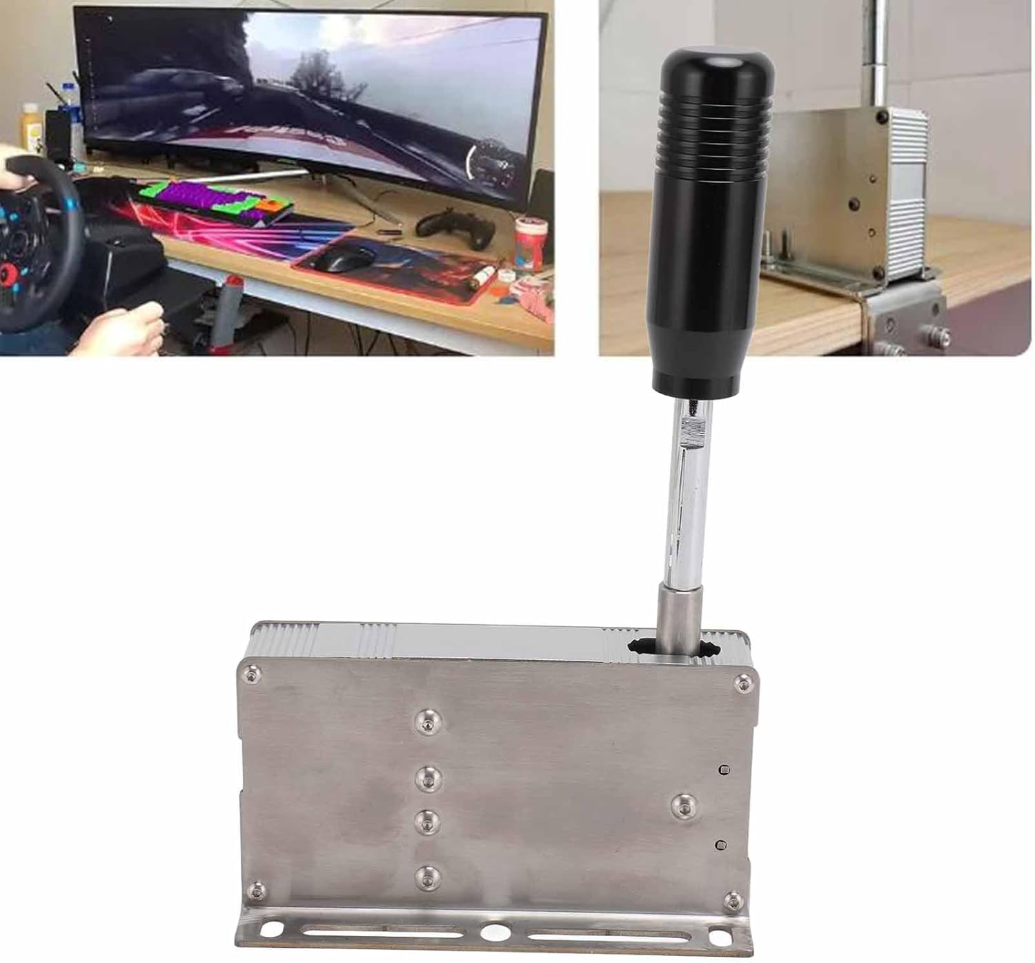 PC USB Simulator Shifter for G25 G27 G29 G920 G923 Thrustmaster T300 T500 Steering Wheel Sequential Gear Shifter, PC Sim Racing Shifter for ATS ETS Dust WRC Sim Racing Games image number 1