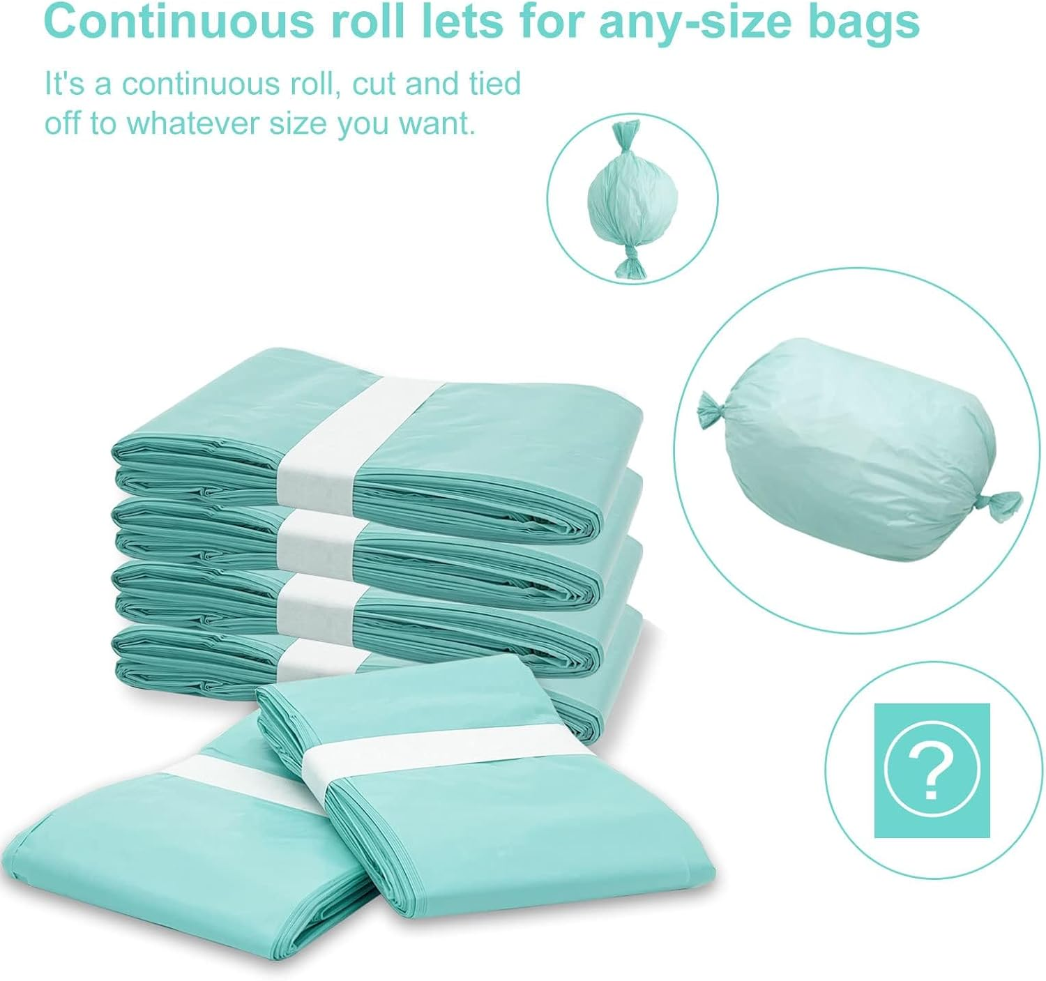 8 Pack Disposable Nappy Bin Liners Refill Bags,Diaper Pail Liner Compatible with KORBELL 16L Disposal Nappy Bin Bag (Green)