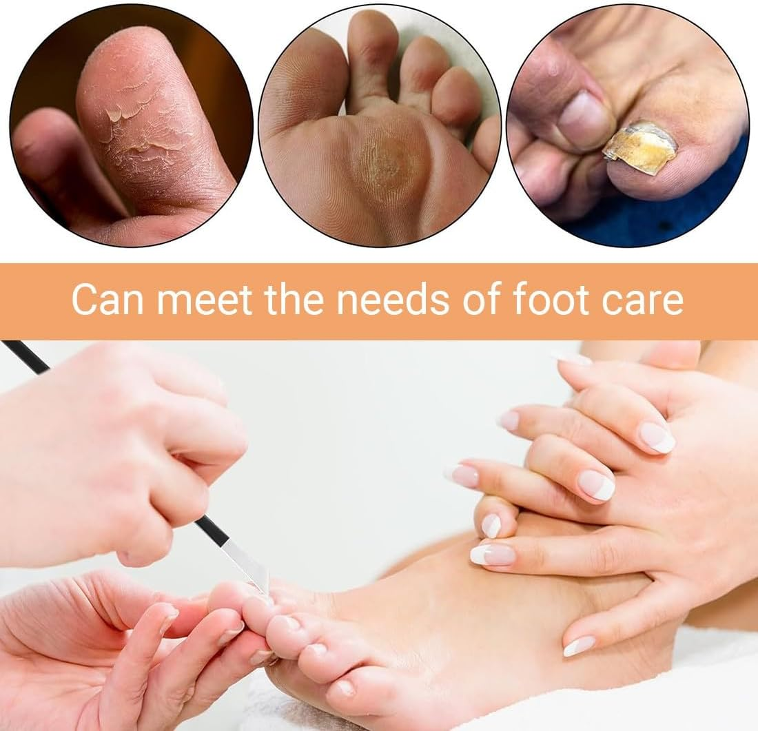 JEYORZY 5 Piece Pedicure Set Foot Care, Stainless Steel Pedicure Knife Kits with Storage Box, Stainless Steel Removal Kit, Manicure Nail File Pedicure Foot Care Tools for Hand Feet image number 3