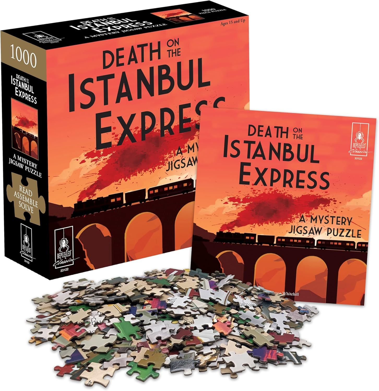 Bepuzzled Orient Express 1000-Piece Mystery Puzzle &ndash; Solve Poirot'S Case, Murder Mystery Challenge for Adults & Teens