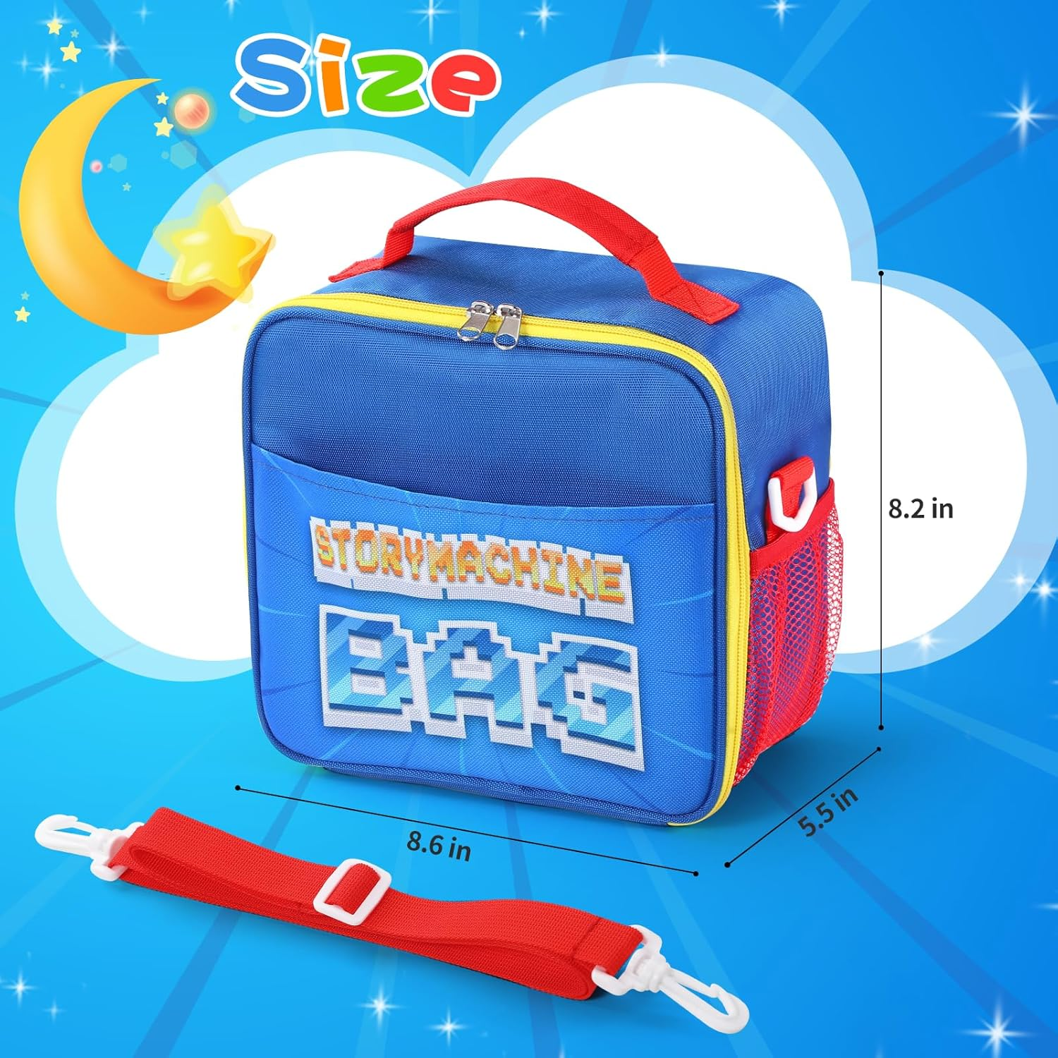 Storage Case for Little Tikes Story Dream Machine Books Starter Set, Toys Storage Holder Travel Case for Many Story Collection, Storytime/Little Golden Book Accessories (Blue) - Blue image number 5