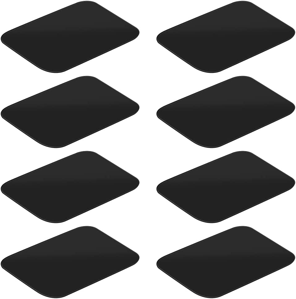 [8 Pack] Magnetic Car Mount Holder Metal Plates, TIQUS 65X45Mm Black Rectangle Universal Replacement Mount Metal Plate Kit with Adhesive for Magnetic Car Mount Cell Phone Holder image number 3