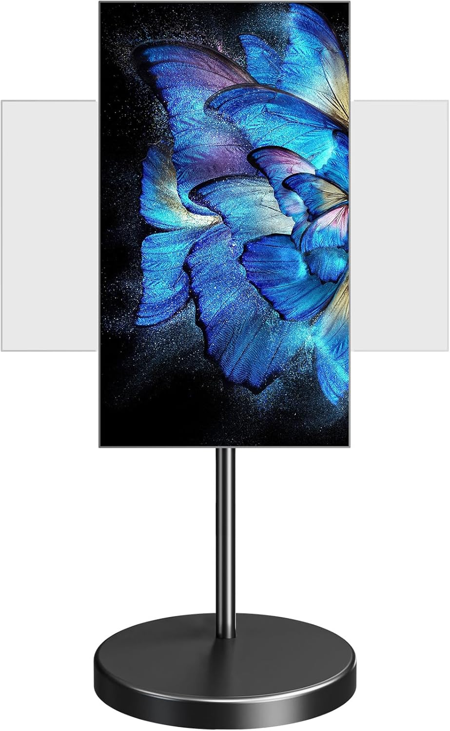 MOUNTUP Rolling Mobile TV Cart for 32-65 Inch Tvs, Rotatable Floor TV Stand Compatible with the Frame Tvs - 90&deg; Landscape to Portrait, Height Adjustable TV Cart on Wheels, Max VESA 400X400Mm, MU1109-B image number 5