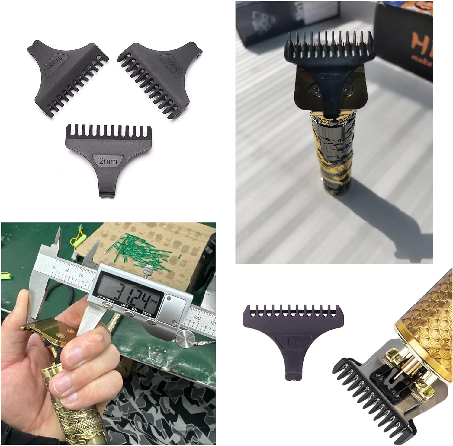 Torsor 8 Pack Hair Clipper Limit Comb Guide 1MM 2MM 3MM Guides Set with Protection Guard Cover for Vintage T9 Height 31Mm 32Mm T-Blade Electric Trimmer Cordless Shaver Outliner Edger Detailer image number 5