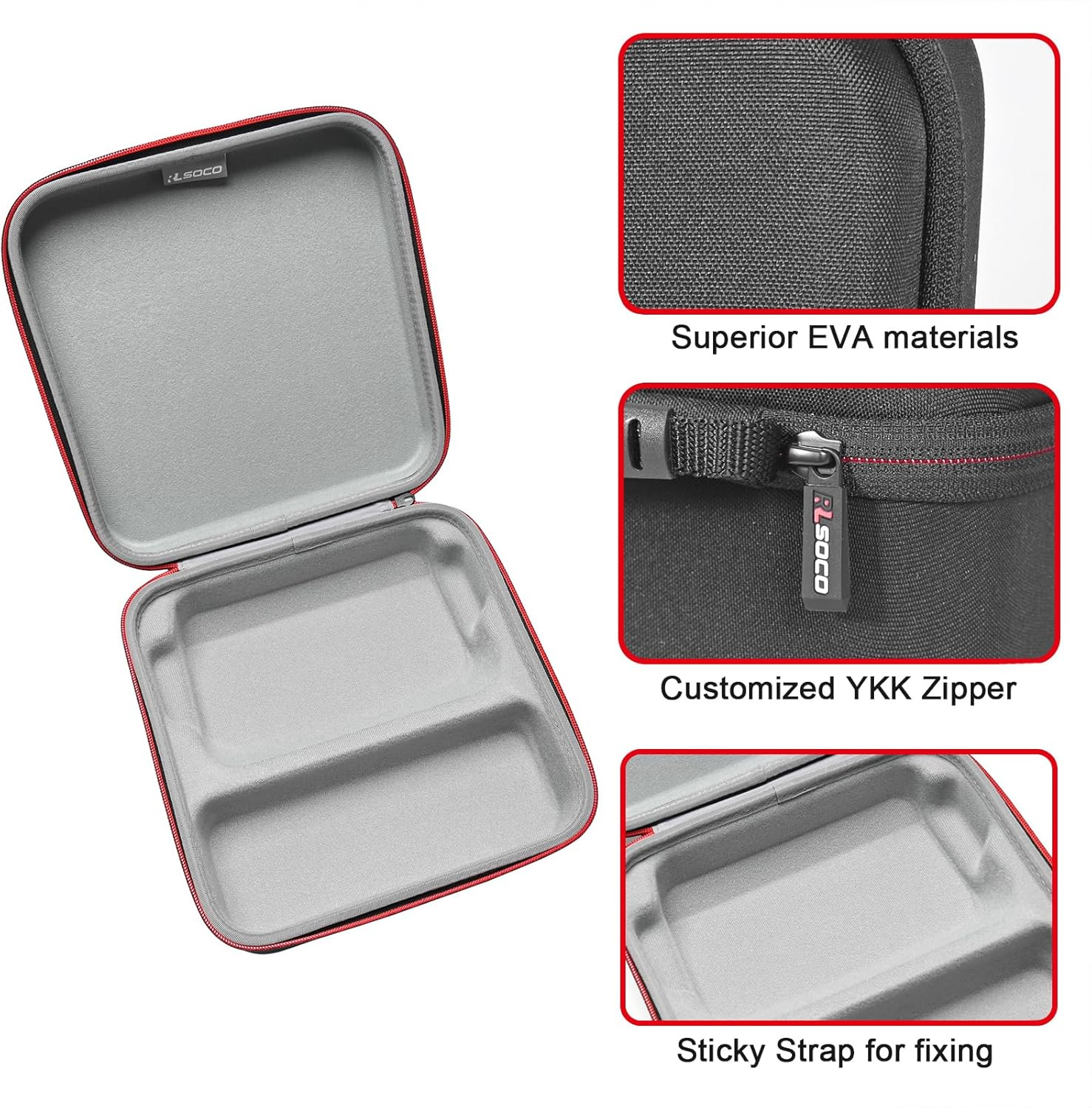 RLSOCO Case for OMRON HEM7361T/BP5350 Healthcare Gold Blood Pressure Monitor, Fit OMRON BP5450/BP5350/BP745/BP7350/M6 - Black (Case Only) image number 2