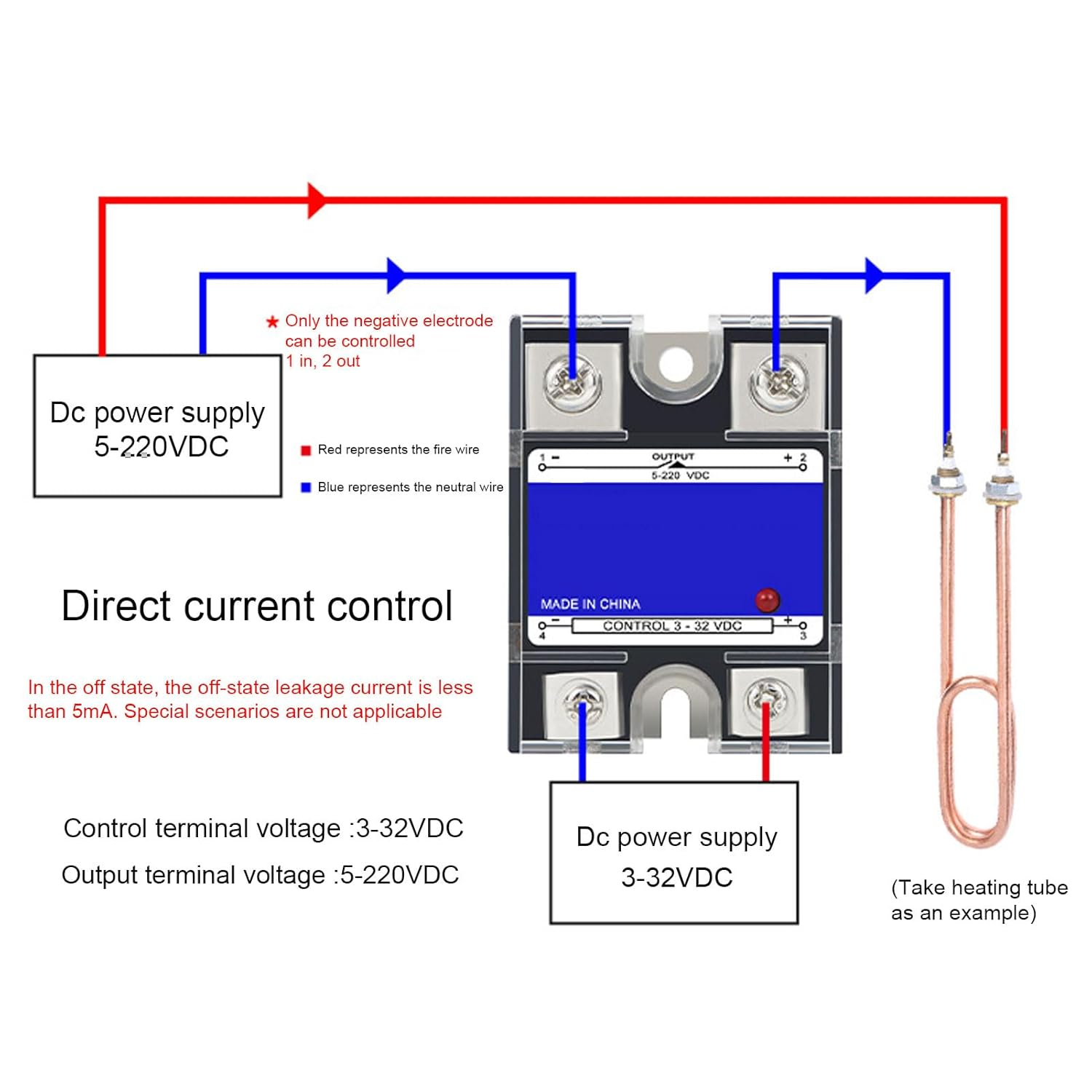 Relay, SSR Relay Compact Bolted Installation DC to DC Efficient Transmission for Control System (60A) image number 4