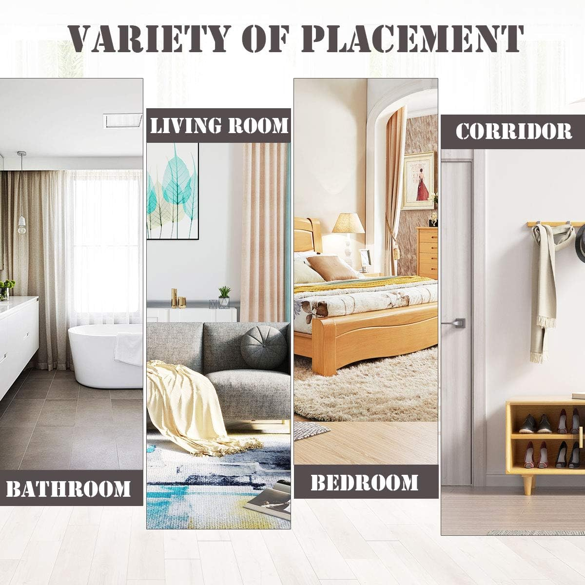 Bathroom Floor Cabinet W/ Double Doors, Floor Storage Cabinet W/ Shelf Free Standing Home Furniture Storage, Toilet Storage Unit, Laundry Cupboard, Entryway Utility Organizer Cabinet, for Bathroom & Bedroom& Living Room &Kitchen &Entrance (Brown)