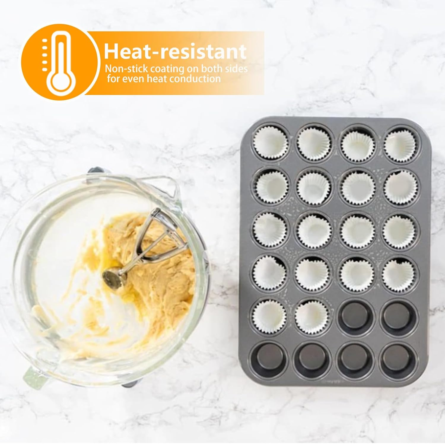 1000 Pcs White Mini Cupcake Liners, Greaseproof Small Muffin Liners Baking Cups, Disposable Candy Paper Cup Wrappers for Wedding Birthday Party (White) image number 5