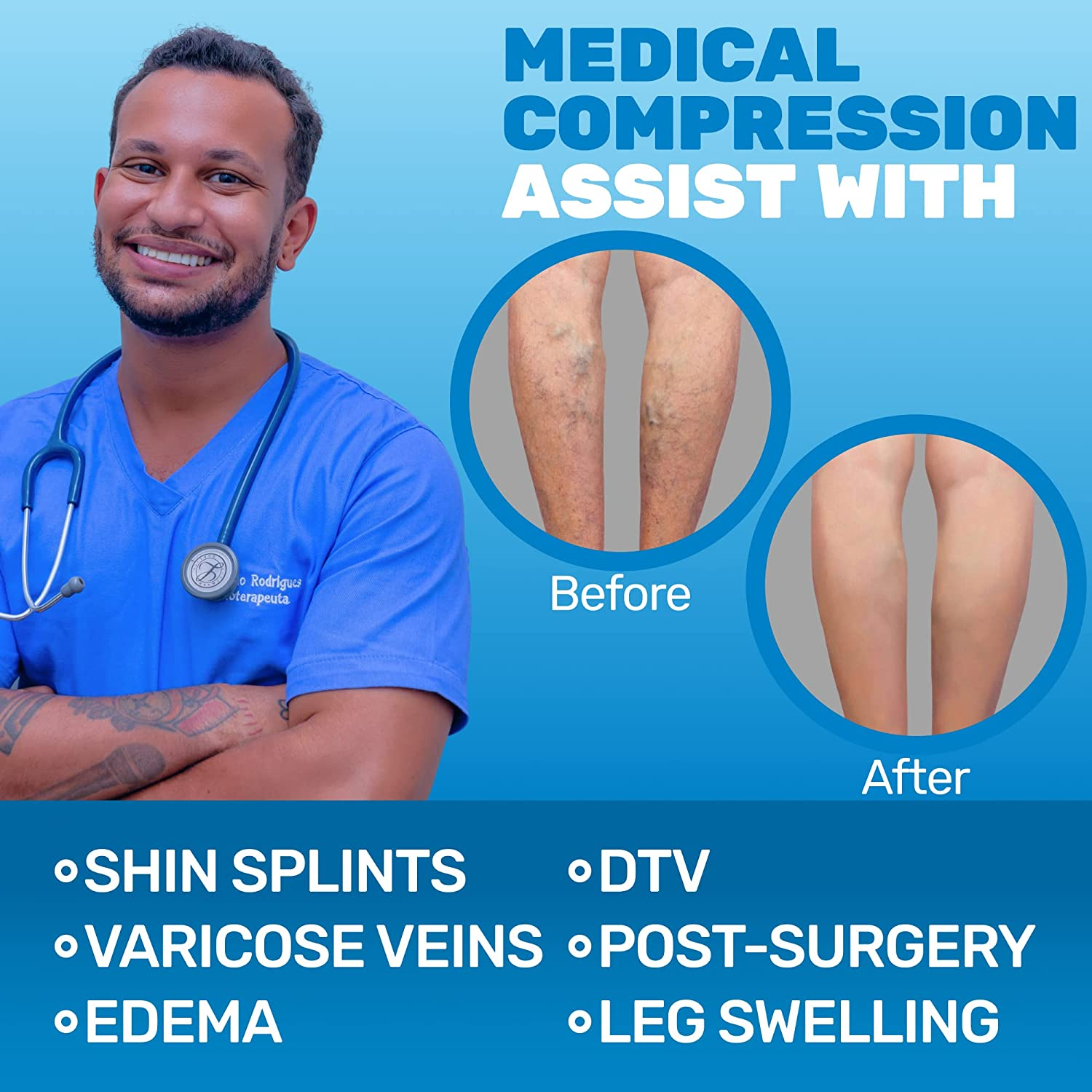 Absolute Support Maternity Compression Leggings Graduated Footless Compression Stockings Tights 20-30 Mmhg Firm Support Small, Black A718Bl1 image number 3