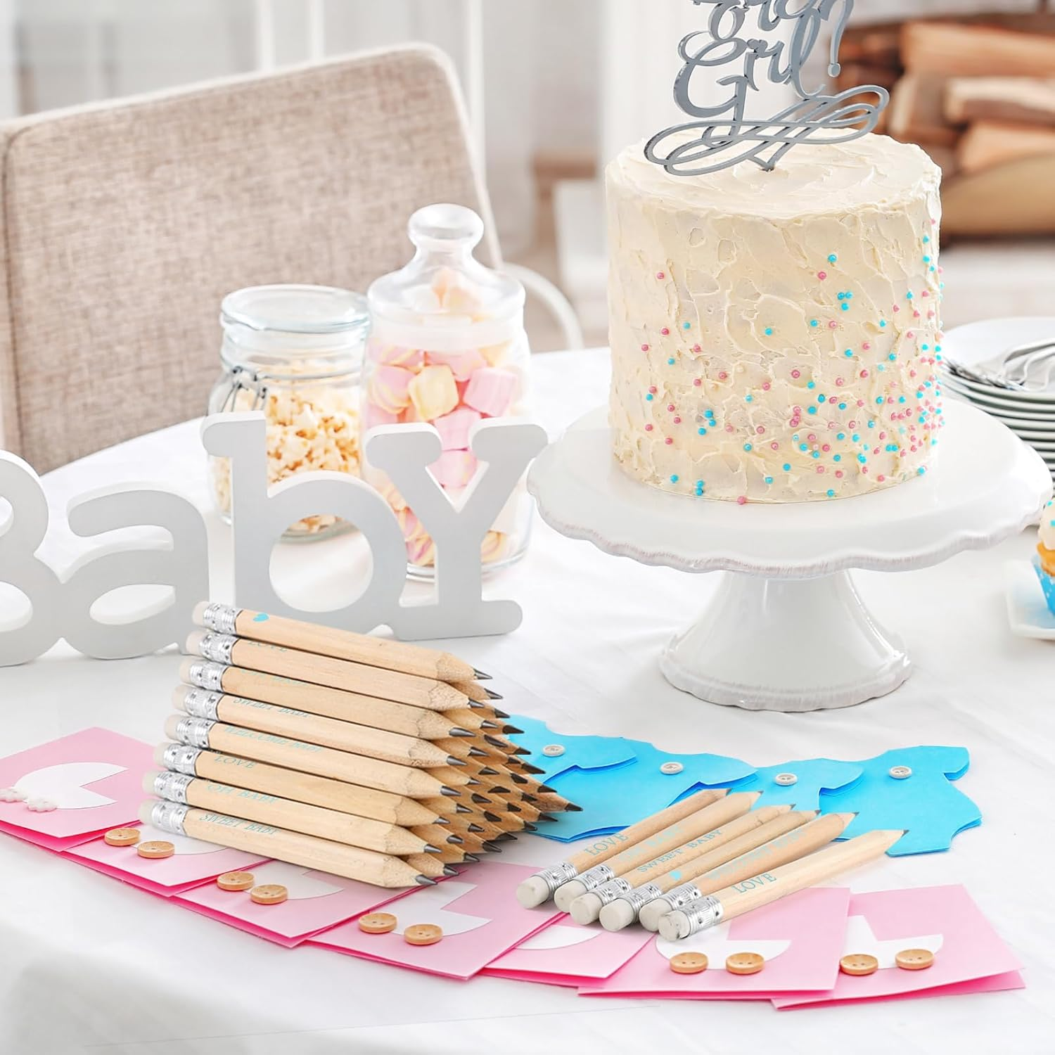 Baby Shower Pencils (Blue, 100) image number 2