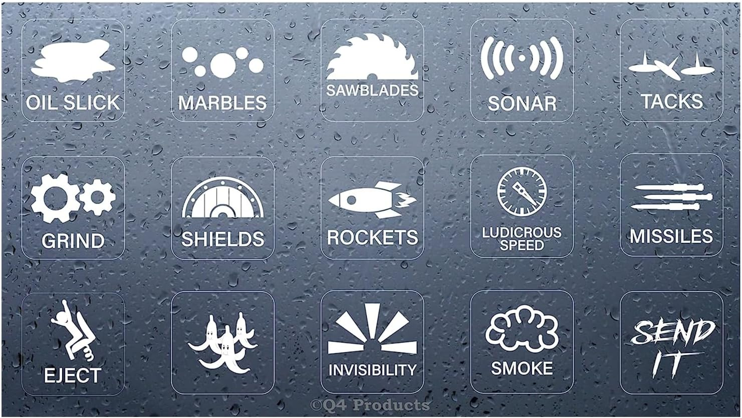 Novelty Stickers Car or Truck Unused Button, Car Decal Switch Label Sticker, Control Button Sticker, Car Interior Sticker and Sticker, Interior Dashboard Joystick Console Switch Decal image number 1