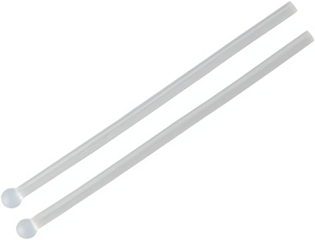 BEHLINE Silicone Replacement Temple Tips for Lindberg, Silhouette and Other Thin Wire Rimless Frames Temples with Cleaning Cloth (White) image number 4