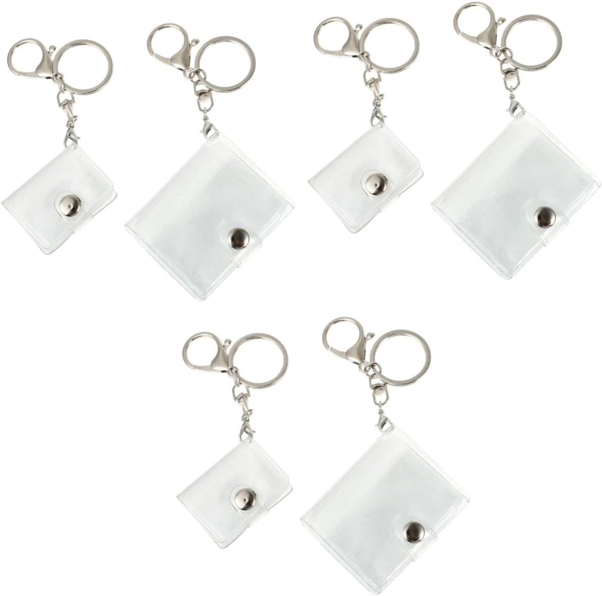 Abaodam 8Pcs Small Photo Album Mini Photo Storage Keychain for Anniversary and Wedding Cute and Key Holder for Boys and Girls