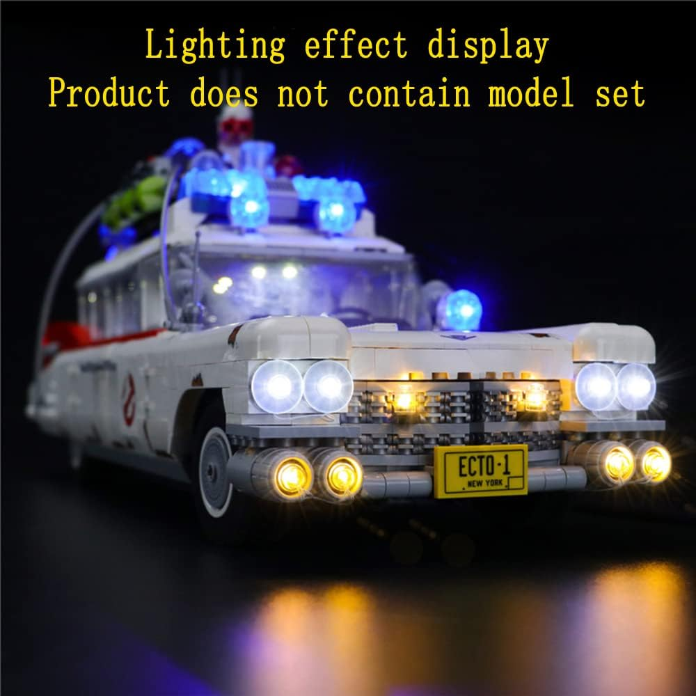 GEAMENT LED Light Kit Compatible with  Ghostbusters ECTO-1 - Lighting Set for Creator 10274 Building Model ( Set Not Included) image number 3