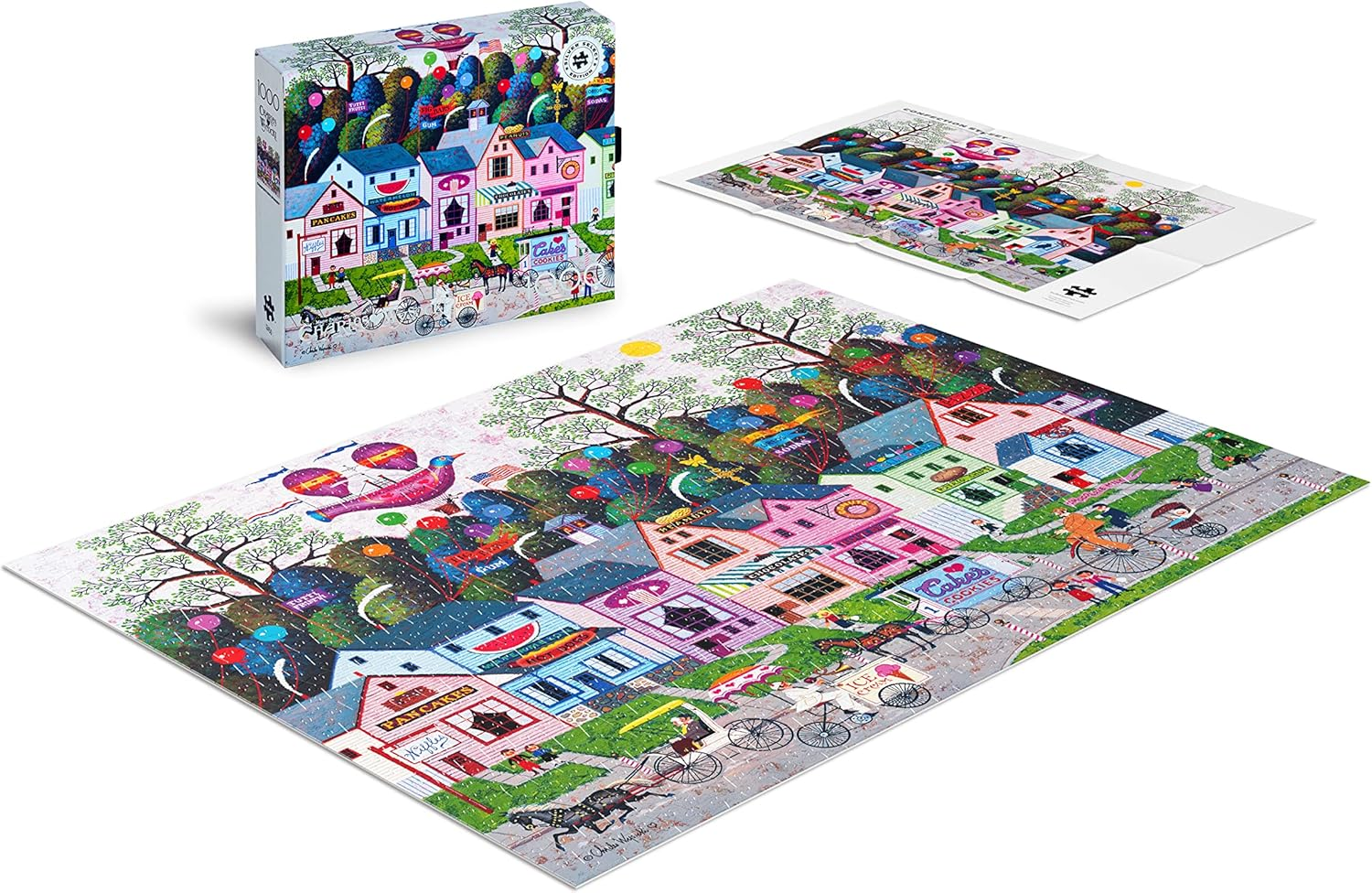 Buffalo Games - Silver Select - Charles Wysocki - Confection Street - Premium 1000 Piece Jigsaw Puzzle for Adults image number 3