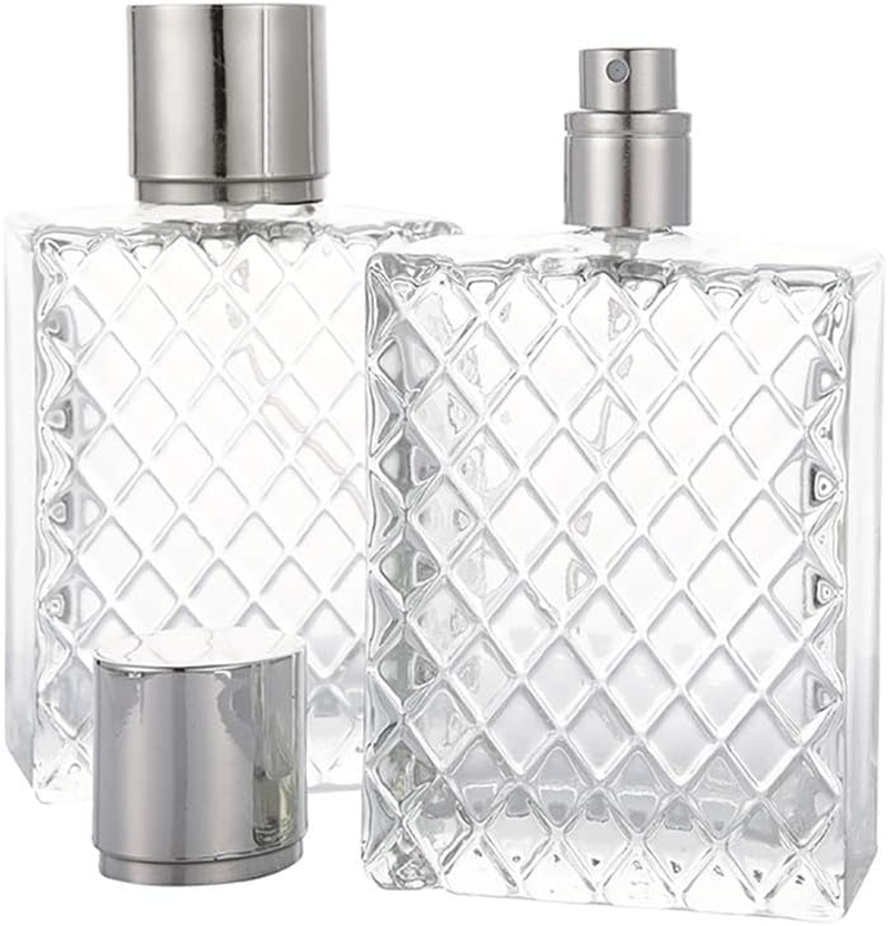 Cchude 100Ml 3.4Oz Clear Glass Spray Bottles Empty Square Perfume Fine Mist Atomizer Refillable Essential Oil Container for Travel image number 3