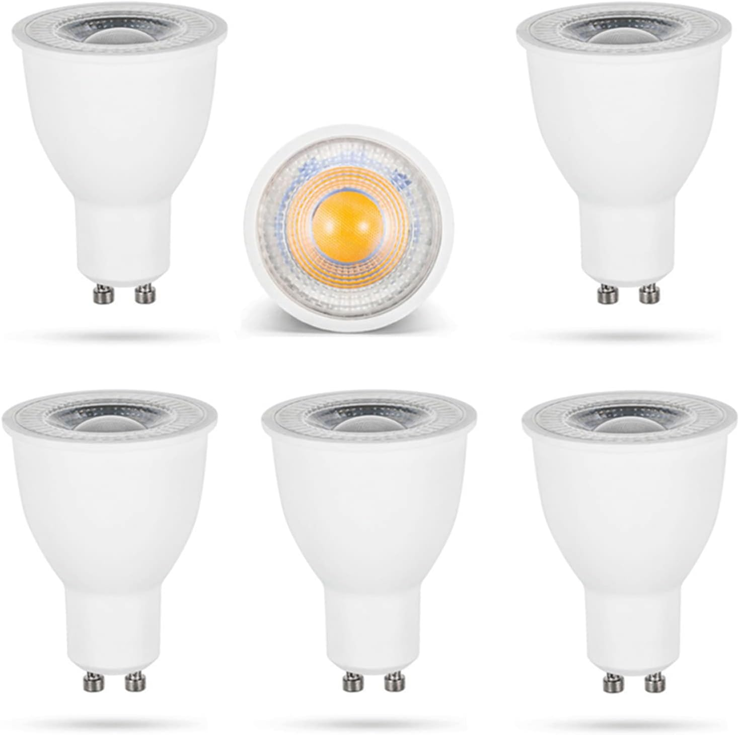 Super Bright 9W 12W GU10 LED Bulb 110V 220V LED Spotlight Warm/Natural/Cool White GU10 LED Spotlight No Strobe Living Room Bedroom Lights (5Pcs),Natural White,9W