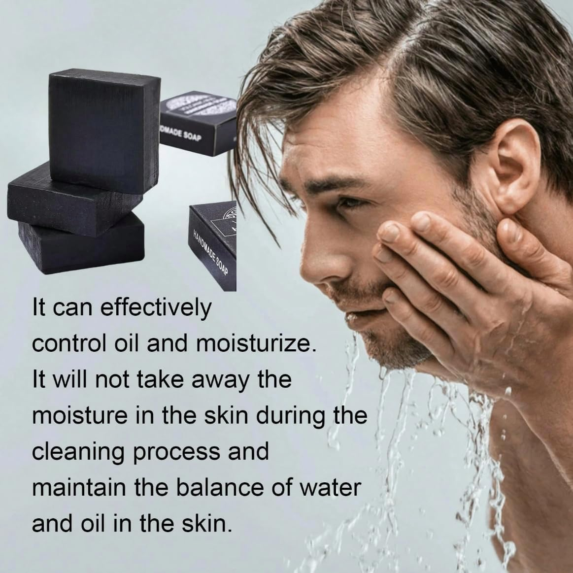 Volcanic Mud Handmade Soap Bar, 100G, Niacinamide Enriched, Oil Control and Cleansing image number 2