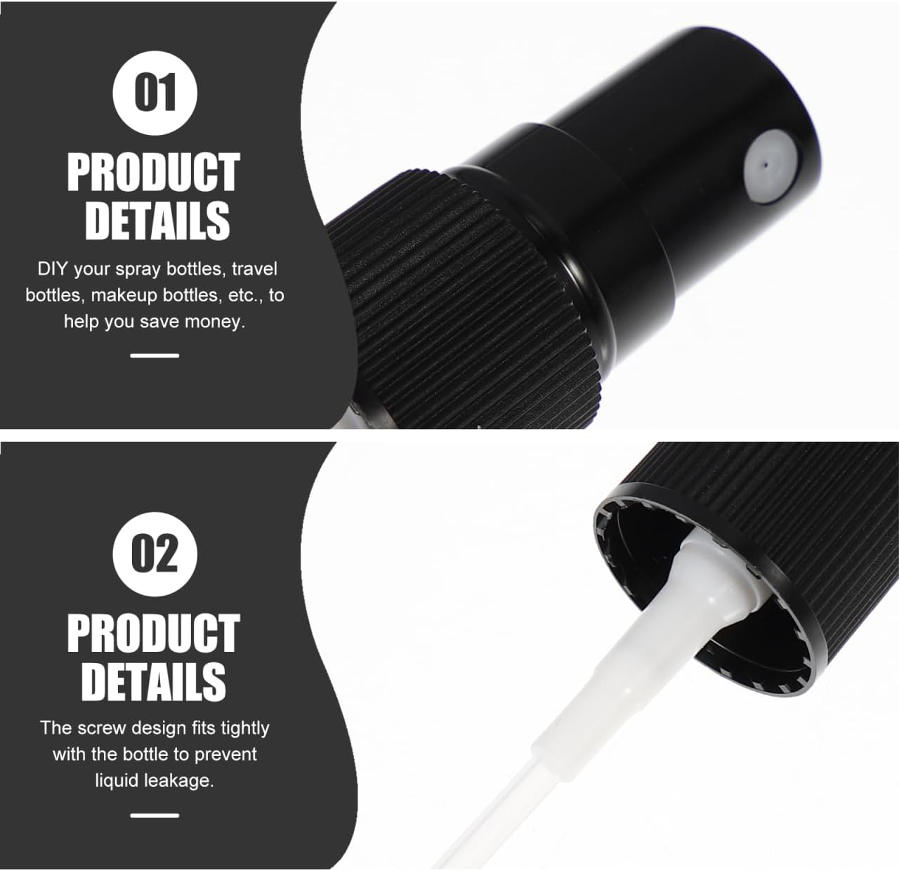 Garneck 40Pcs Spray Bottle Top Replacement 20Mm Fine Mist Spray Nozzles Reusable Pump Heads for Toner Perfume Essential Oils and More image number 6