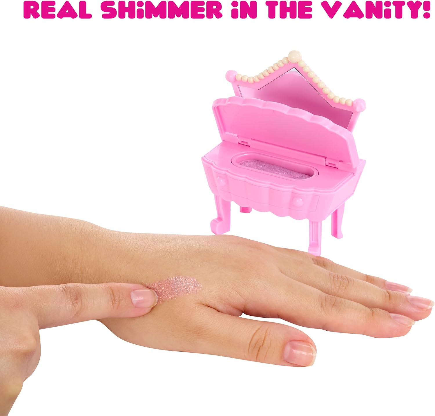 Yummiland Beauty Bag Playset + Lip Gloss Doll - Cupcake Bag Includes Exclusive Callie Birthday Cake, Nail Polish + Nail Stickers, Body Shimmer, Doll Playset, Cosmetic Play 4+ - Ice Cream Bag image number 3