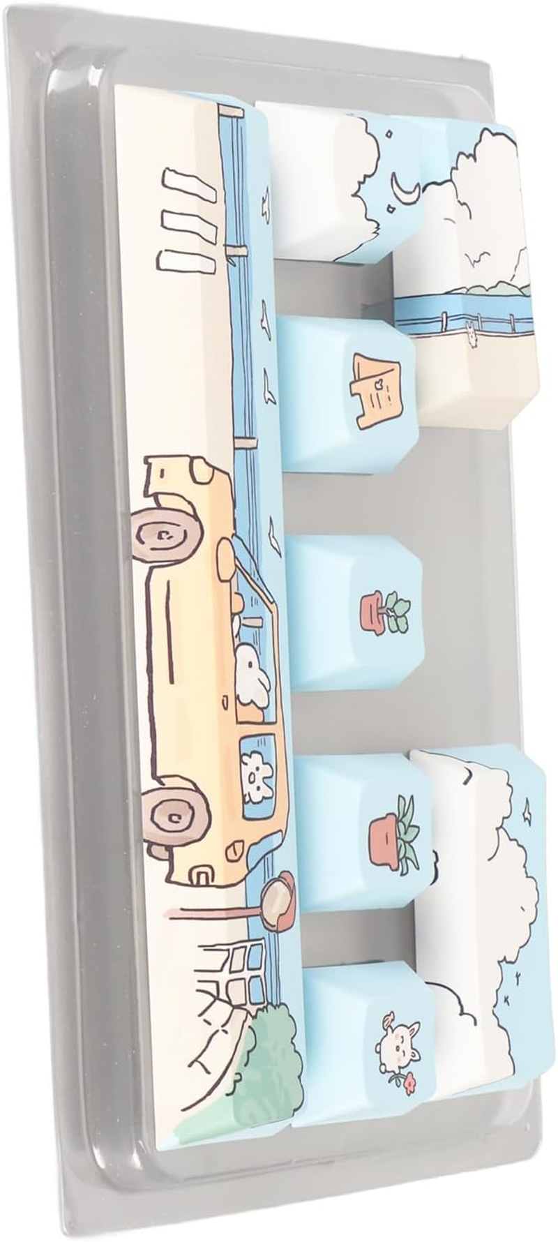 Replacement Keycaps, 8 Keys Keyboard Keycaps, Fadeless PBT Dye Sublimation Process Keycaps Cute DIY Mechanical Keycaps for 61 87 104 108 Keyboard (Ashatasxzgrudb8F-11) image number 5