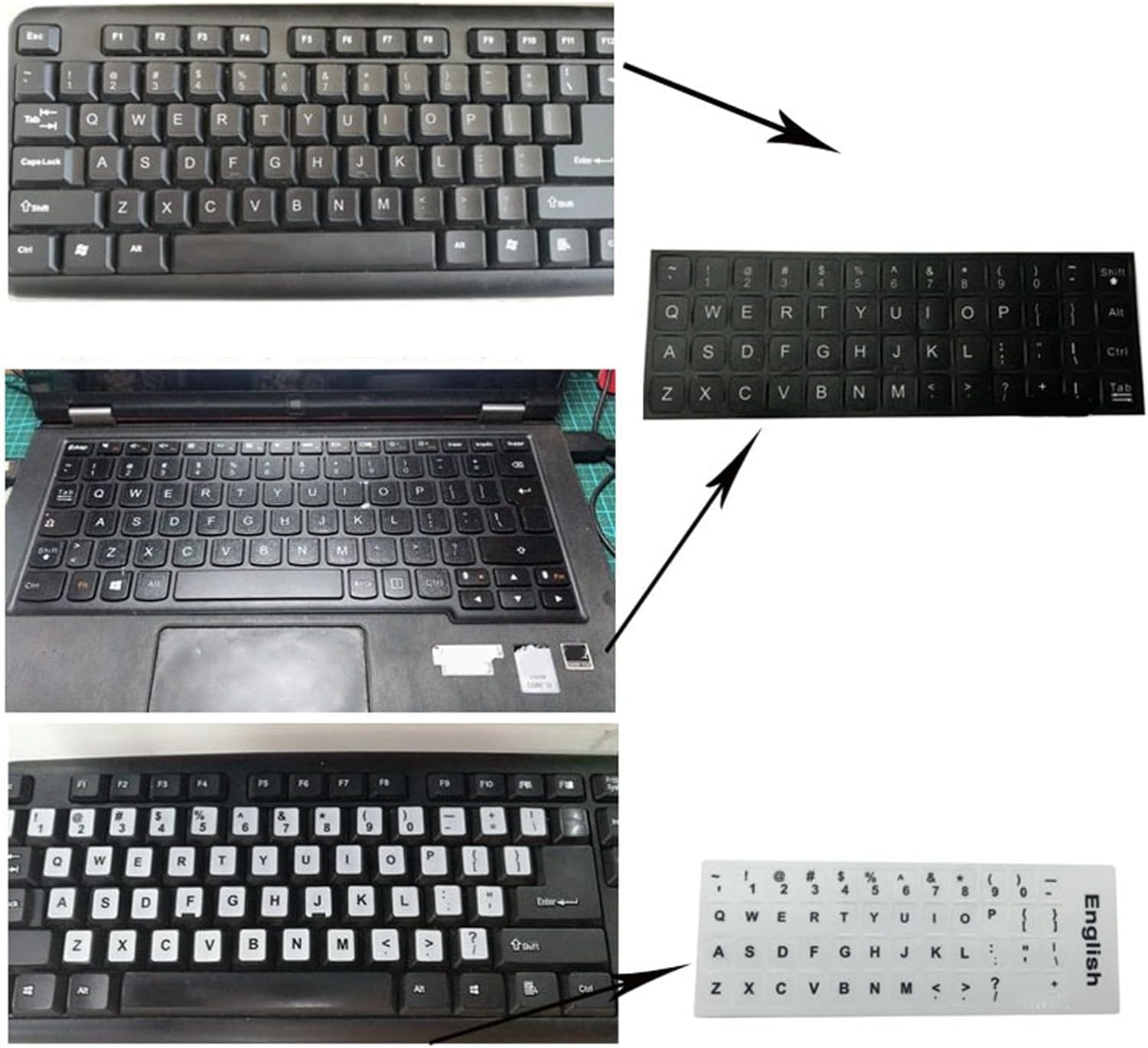 Thai Keyboard Stickers Laptop Keyboard Skins, 15.6In Wear Resistant PVC Frosted Texture, Computer Keyboard Thai Language, Clear Patterns, Bright Colors (Thai Orange image number 3