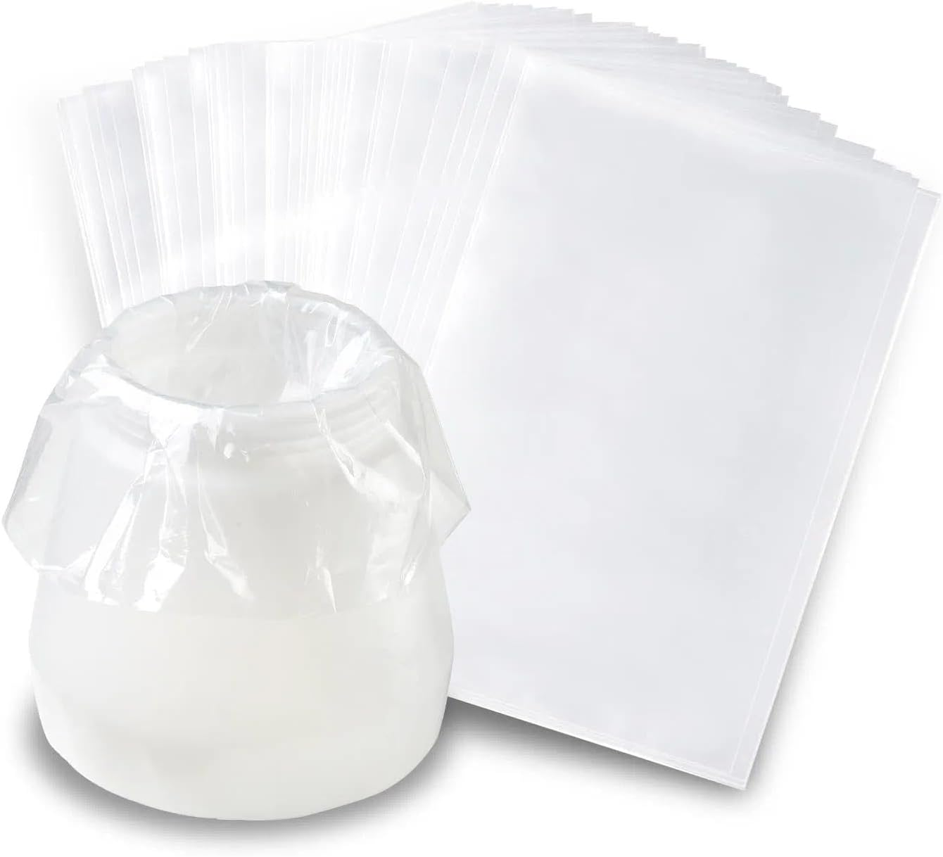 Paint Sprayer Liners Bags for Easy Cleanup, Clear Plastic Cup Liners Set of 50, 20 X 30 Cm, Fits Wagner Paint Sprayers - Abvian image number 5